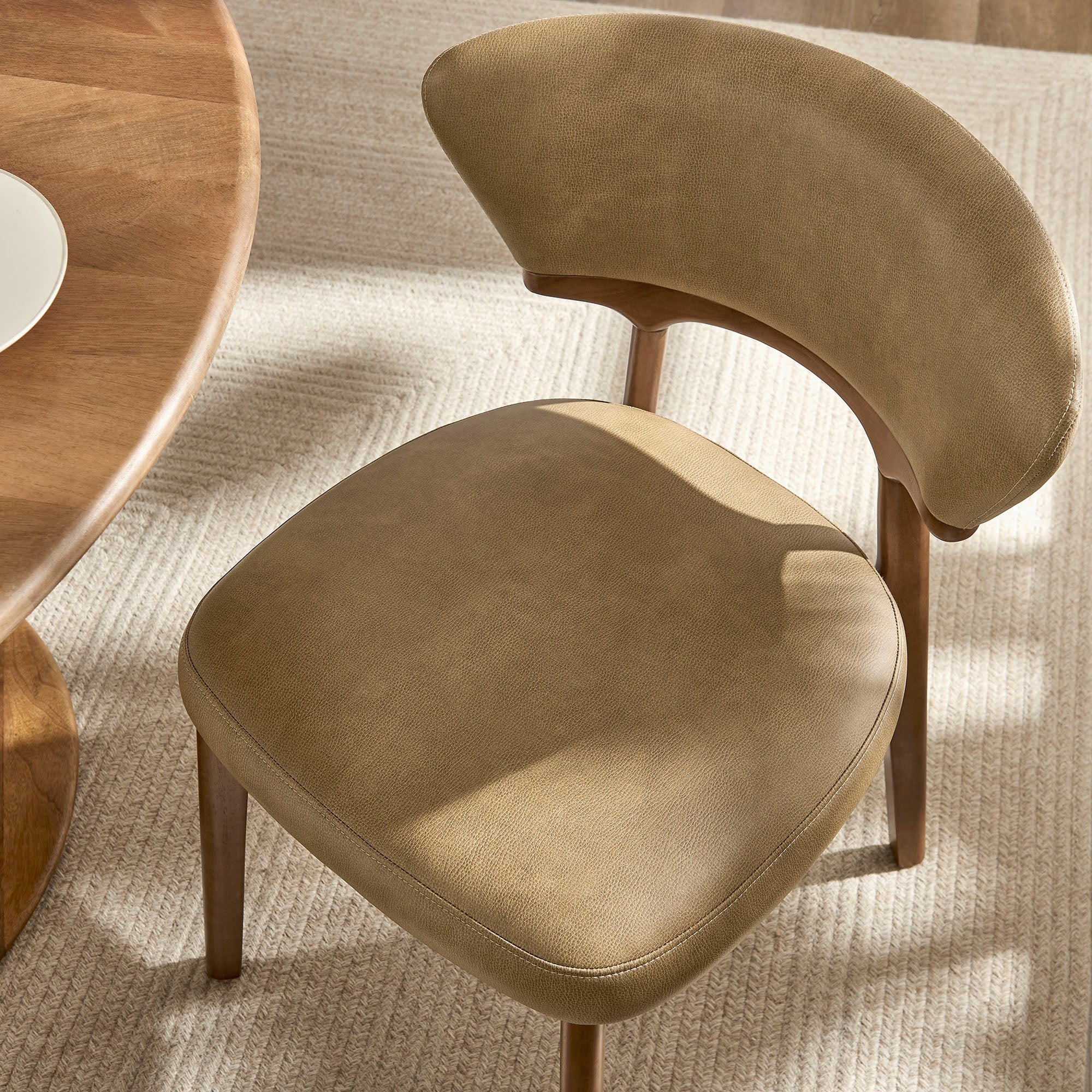 Daphne Vegan Leather Dining Chairs Set of 2 - Image 5