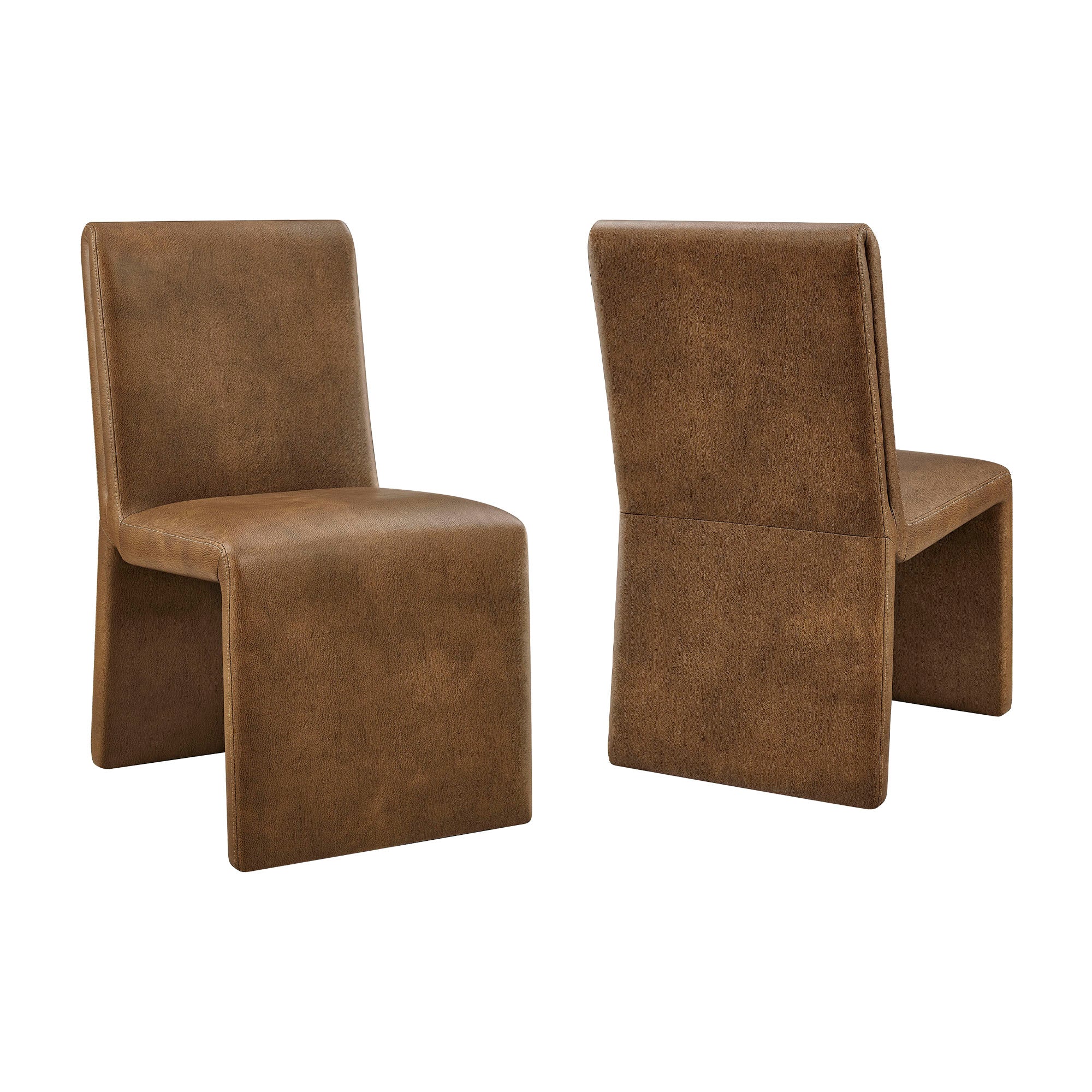 Emory Vegan Leather Dining Side Chair Set of 2 view 1