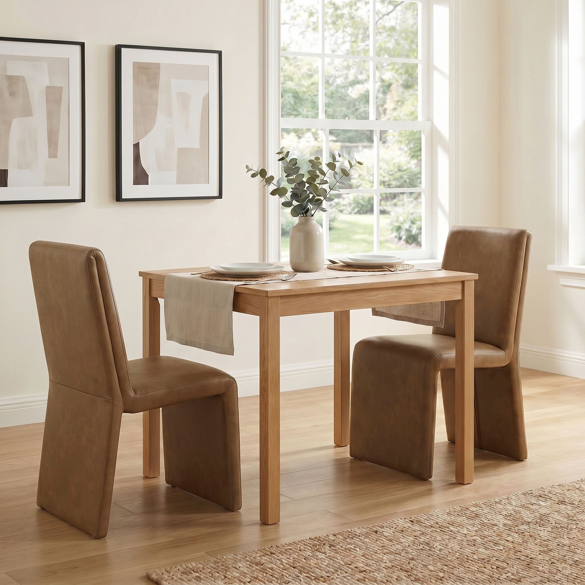 Emory Vegan Leather Dining Side Chair Set of 2 view 2