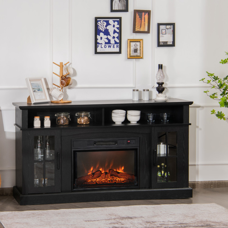 Fireplace TV Stand for TVs Up to 65 Inch with Side Cabinets and Remote Control view 3
