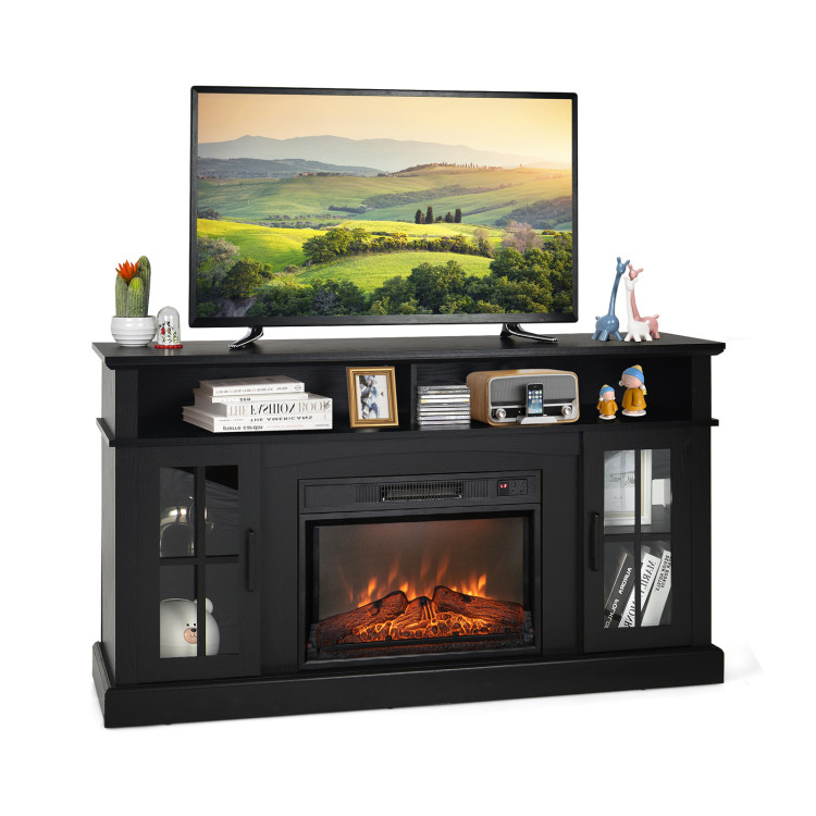 Fireplace TV Stand for TVs Up to 65 Inch with Side Cabinets and Remote Control view 1