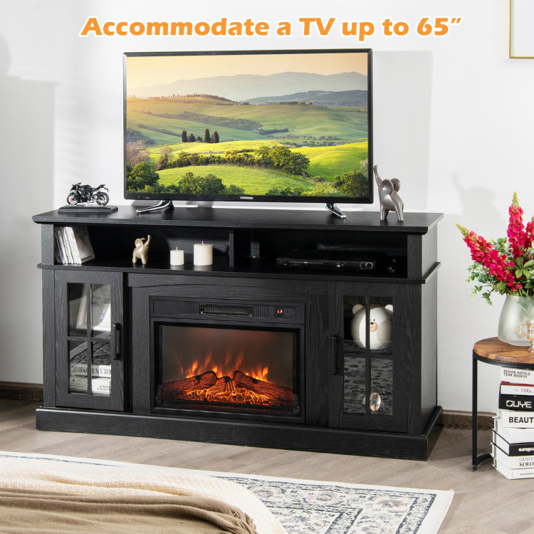 Fireplace TV Stand for TVs Up to 65 Inch with Side Cabinets and Remote Control view 7