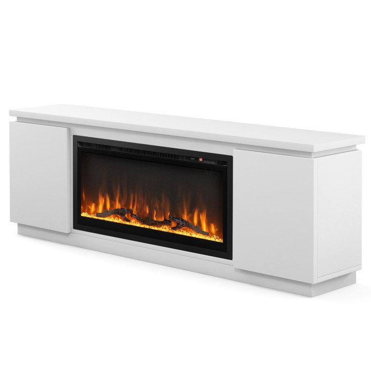 Fireplace TV Stand for TVs up to 80 Inch with 3 Adjustable Shelves view 4