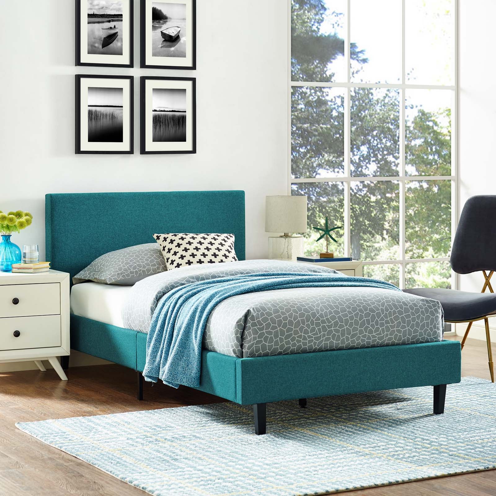Anya Fabric Bed view 2