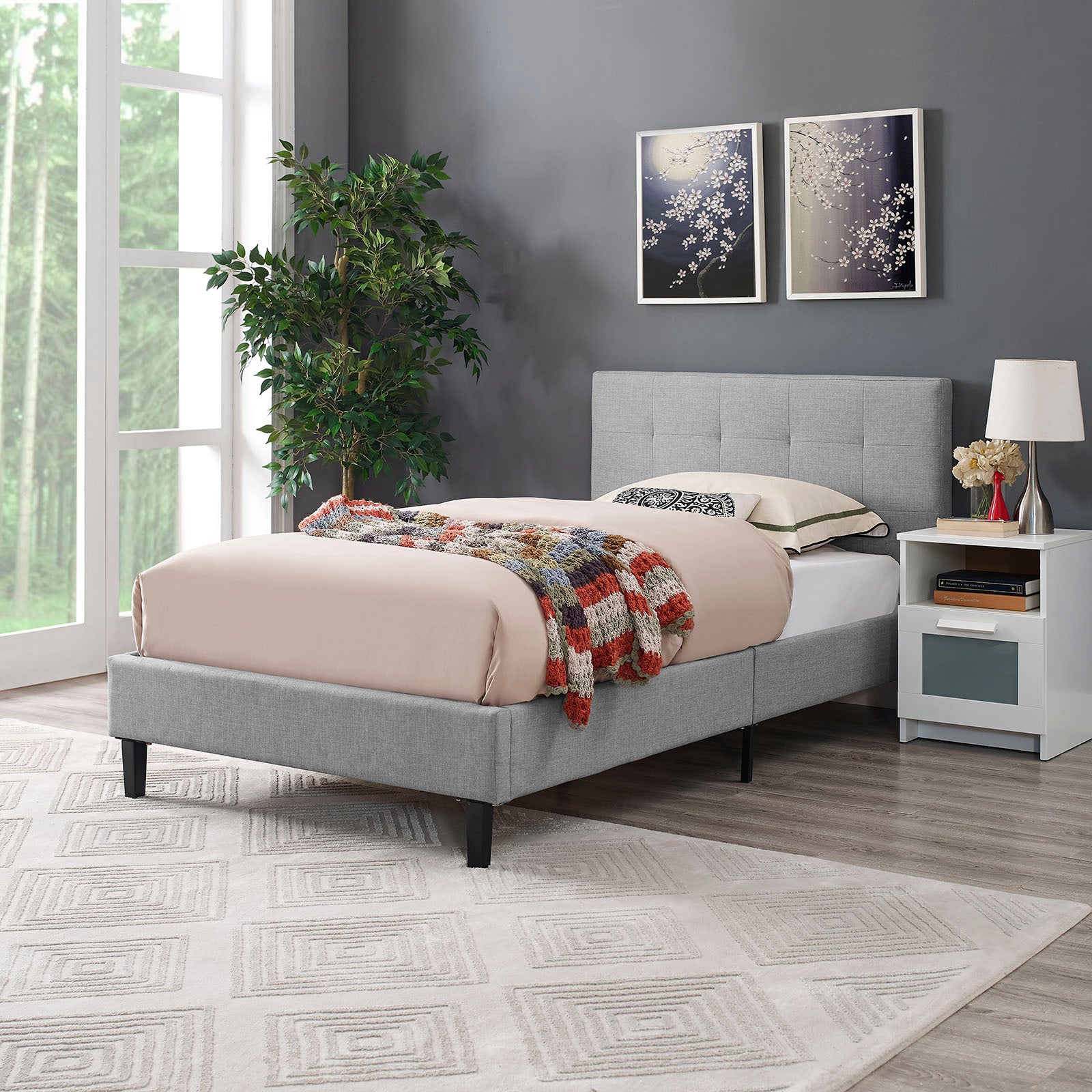 Linnea Fabric Bed view 6
