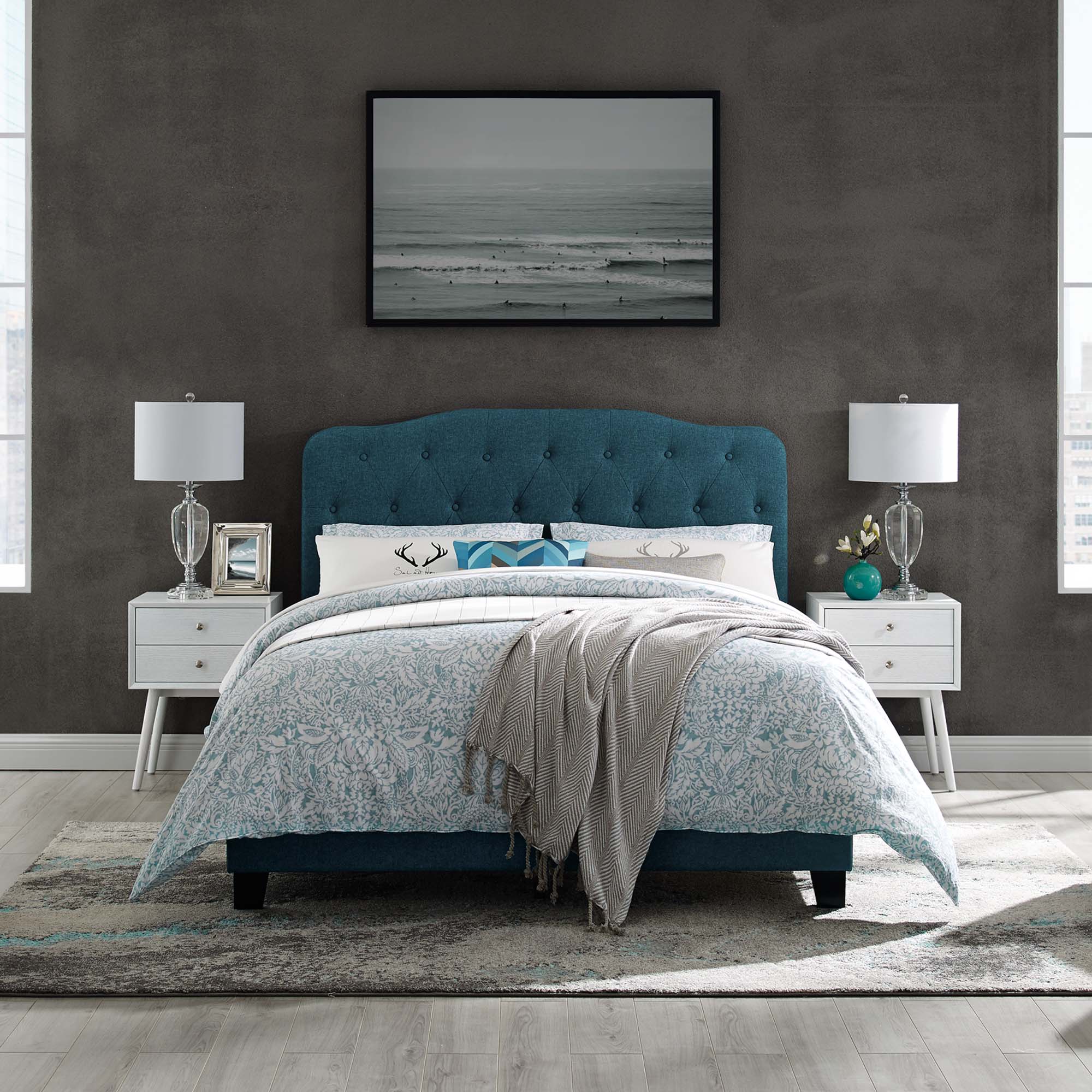 Amelia Upholstered Fabric Bed view 7