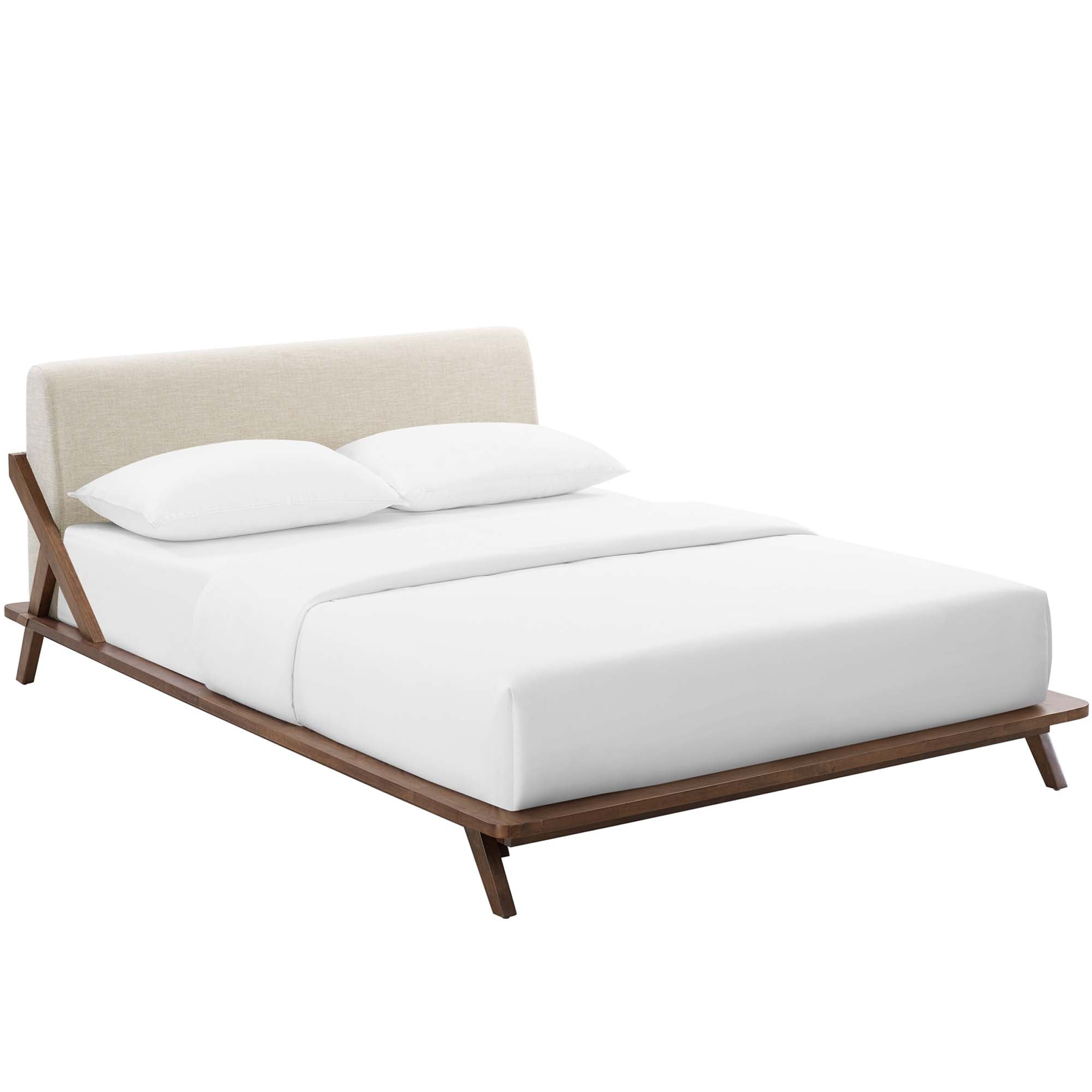 Luella Upholstered Fabric Queen Platform Bed view 1