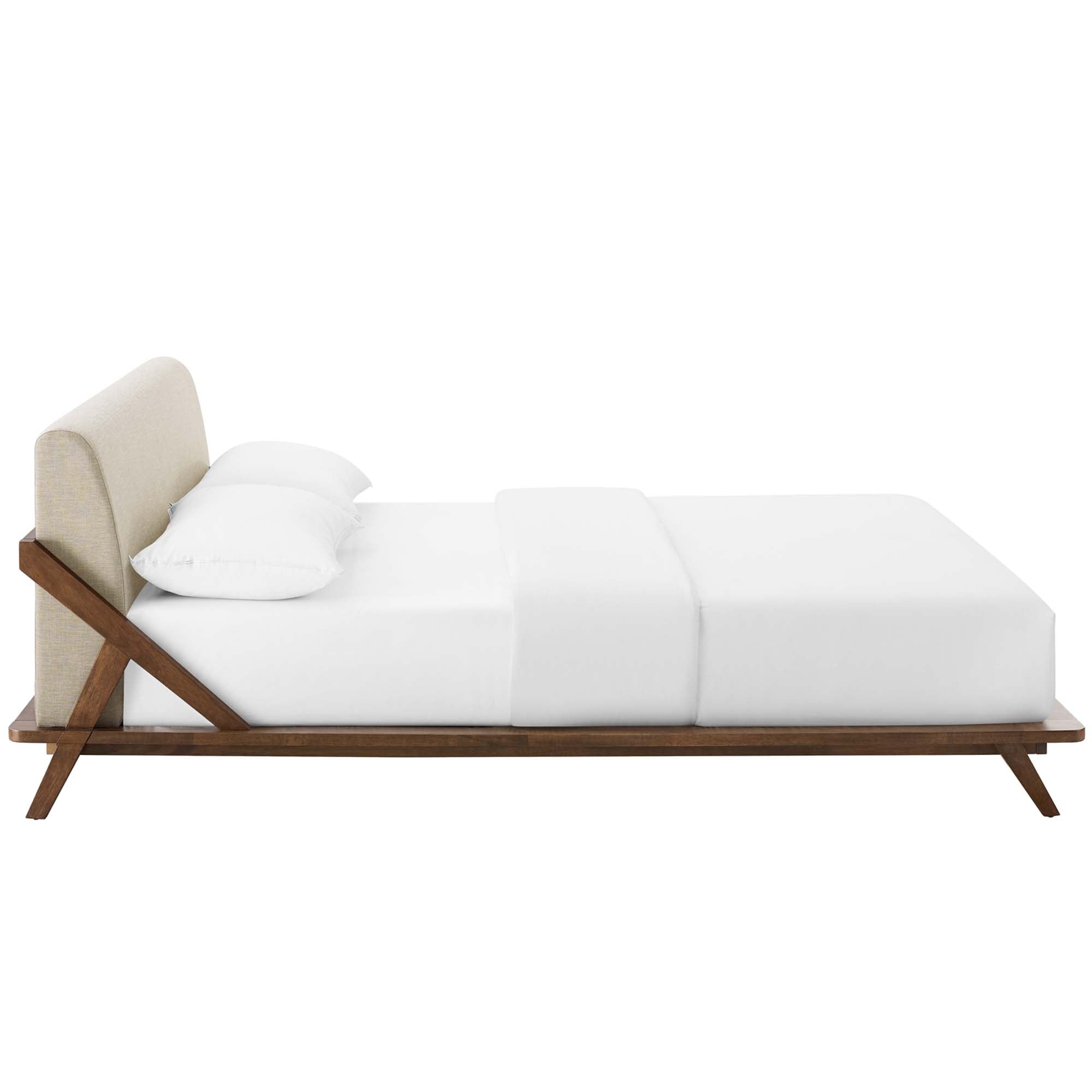 Luella Upholstered Fabric Queen Platform Bed view 4
