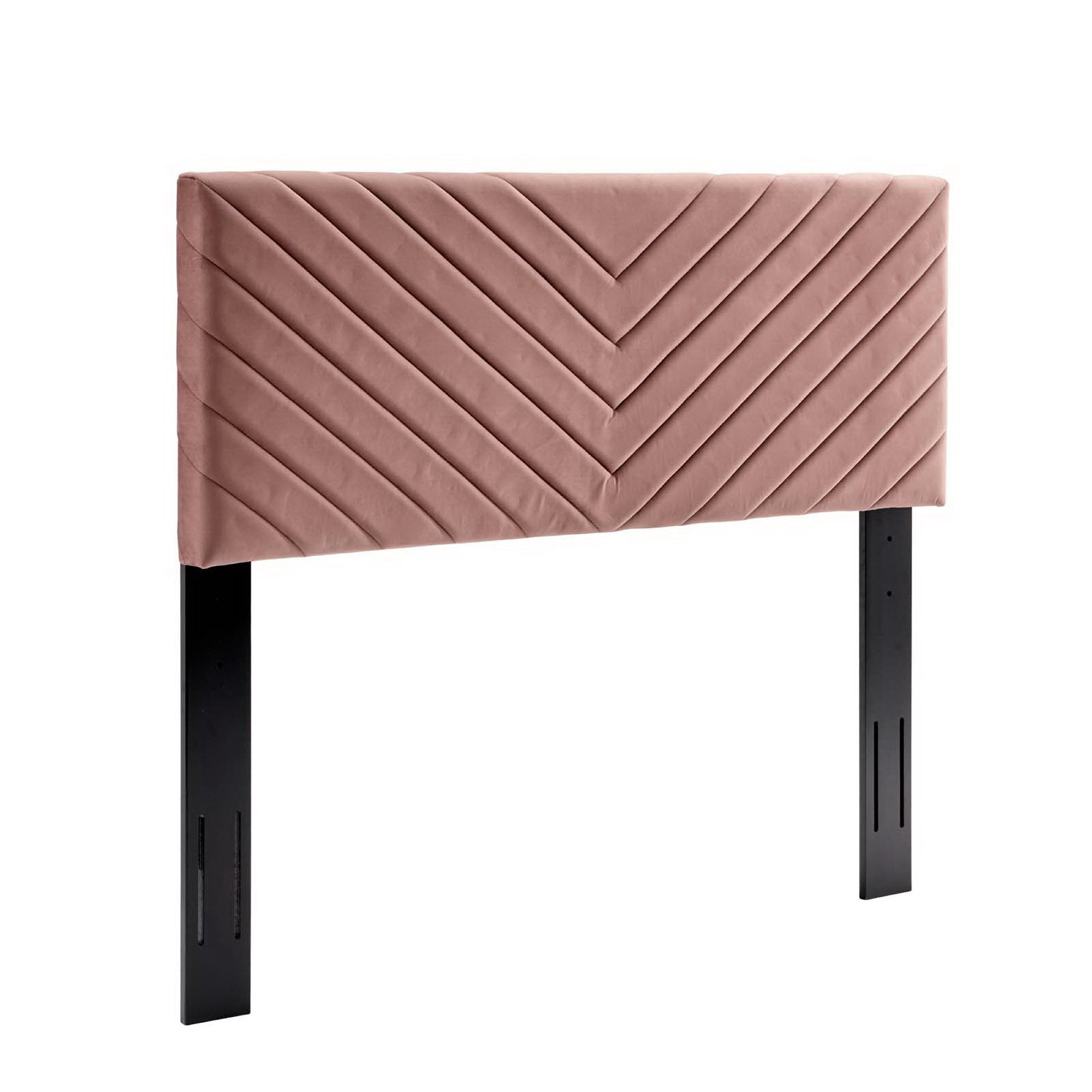 Alyson Angular Channel Tufted Performance Velvet Headboard view 1