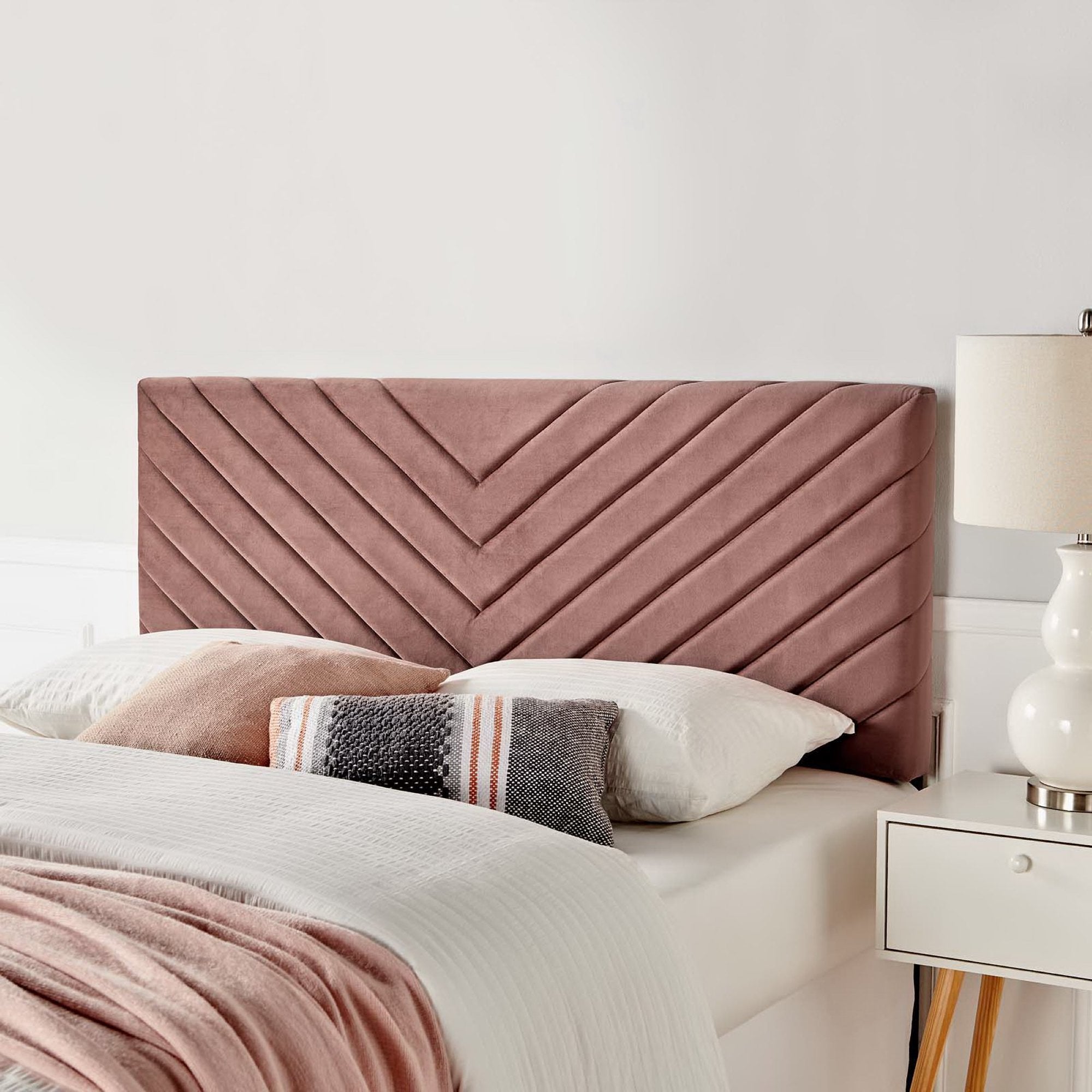 Alyson Angular Channel Tufted Performance Velvet Headboard view 2