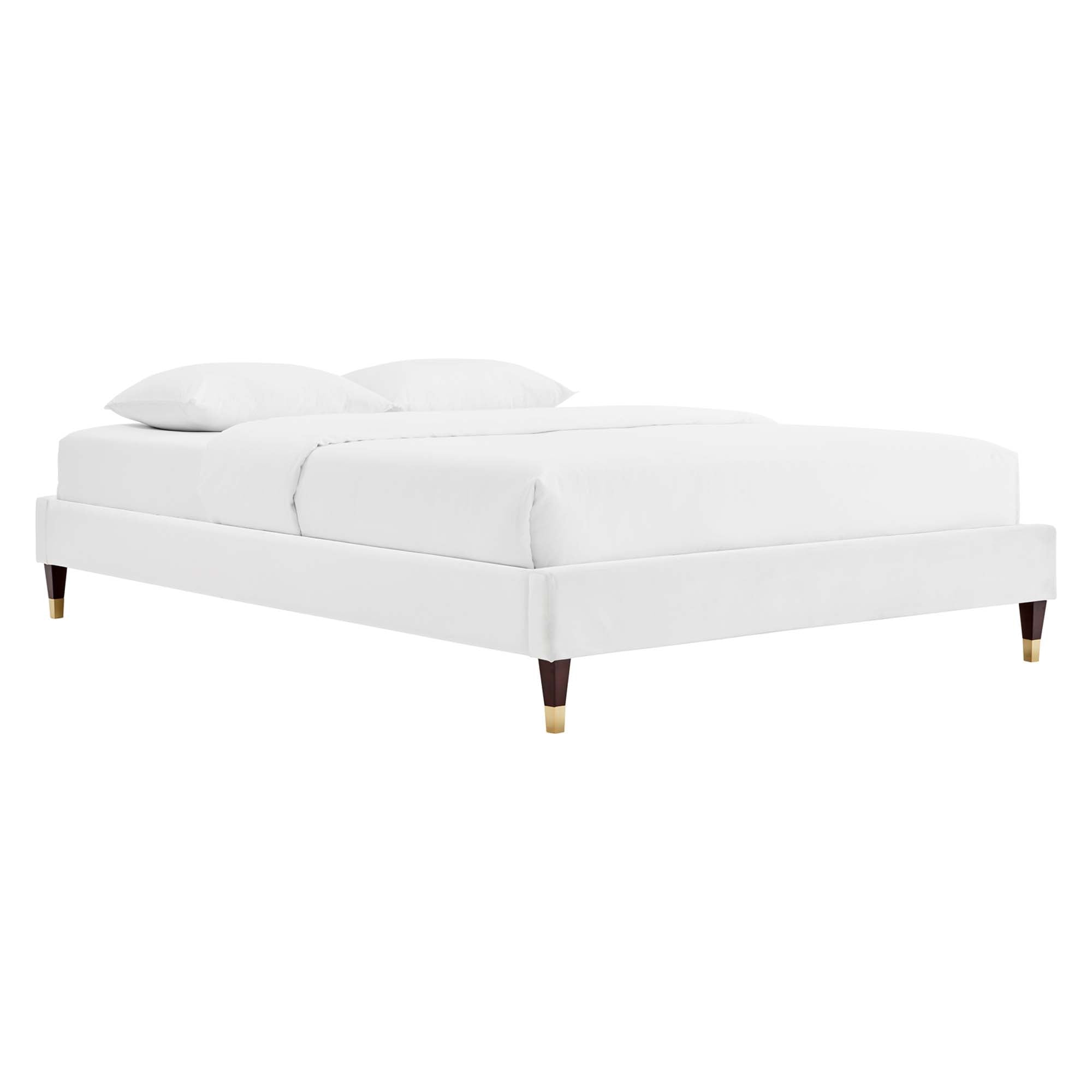 Harlow Performance Velvet Platform Bed Frame view 8