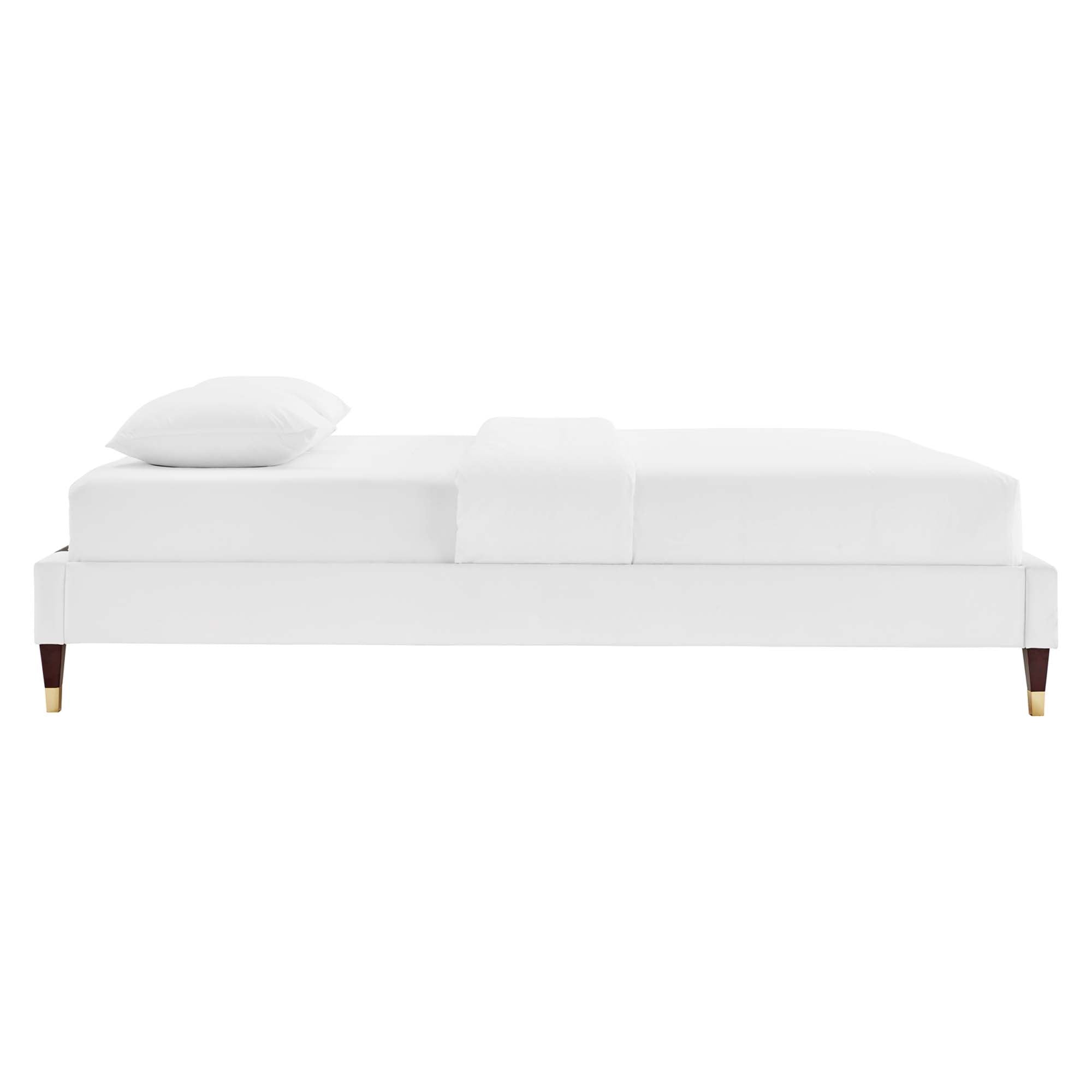 Harlow Performance Velvet Platform Bed Frame view 4