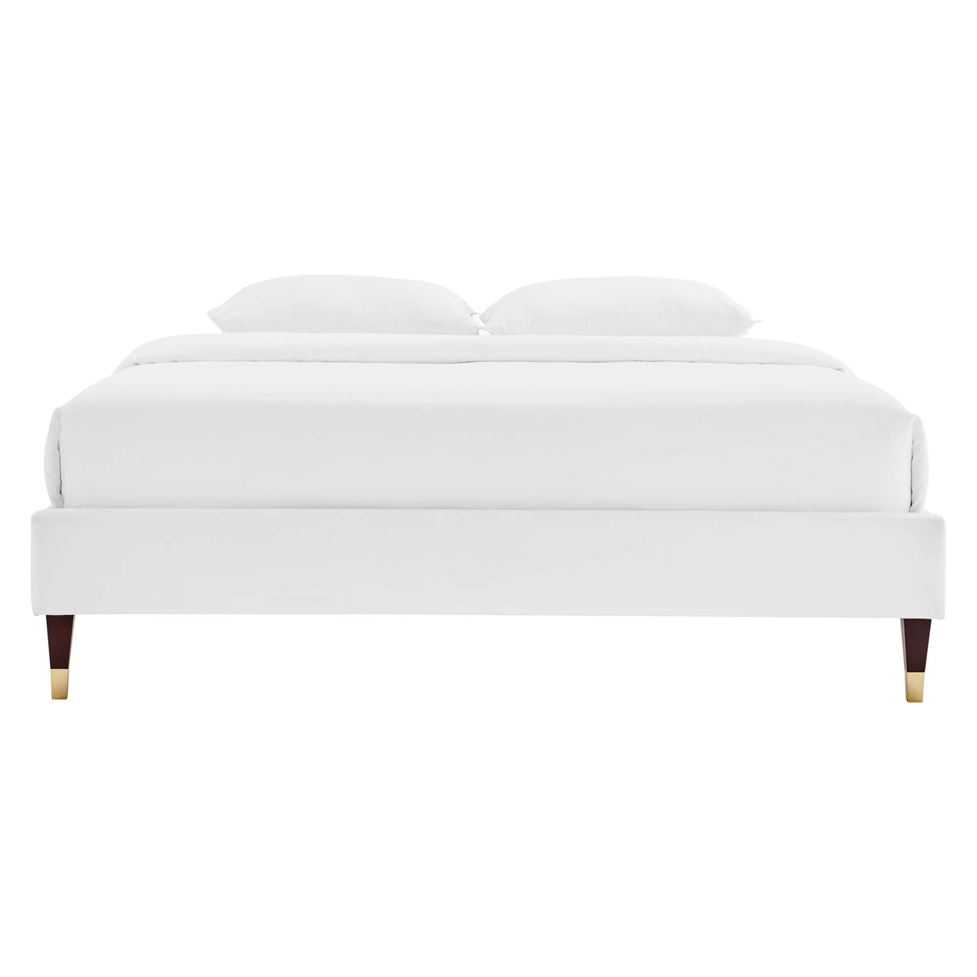 Harlow Performance Velvet Platform Bed Frame view 5