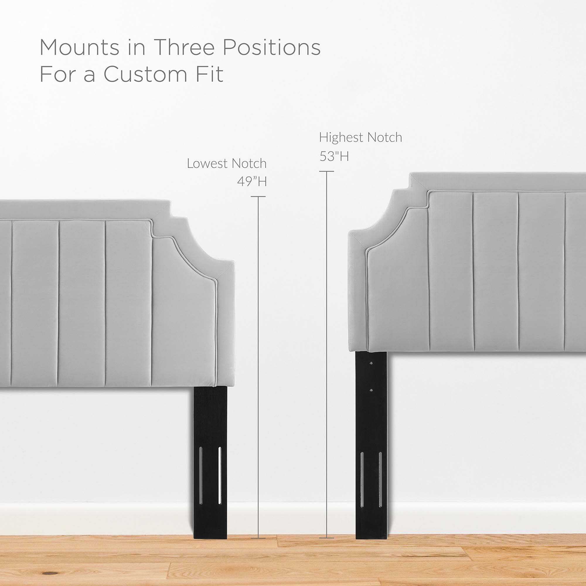 Alyona Channel Tufted Performance Velvet Headboard view 4