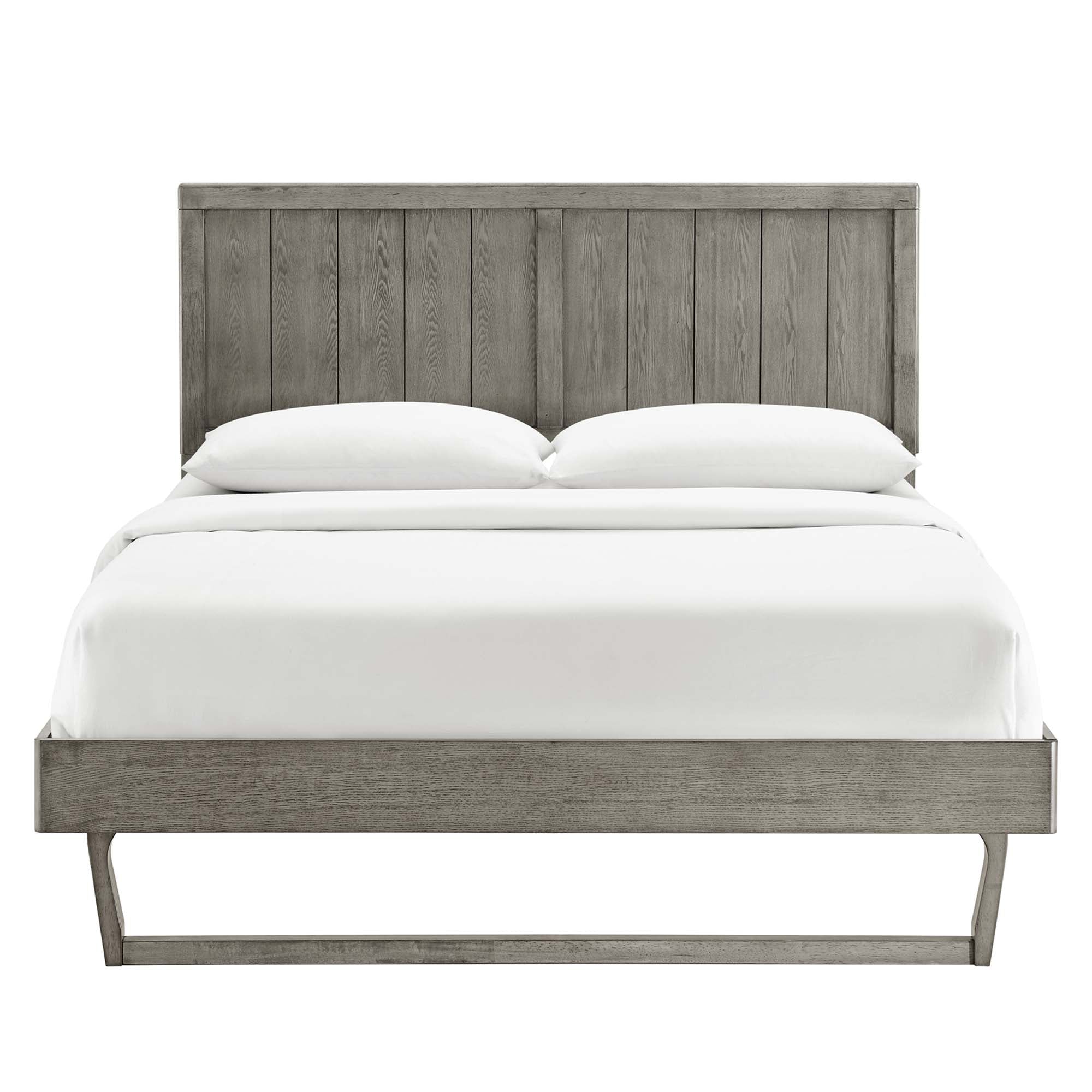 Alana Wood Platform Bed With Angular Frame - Image 10