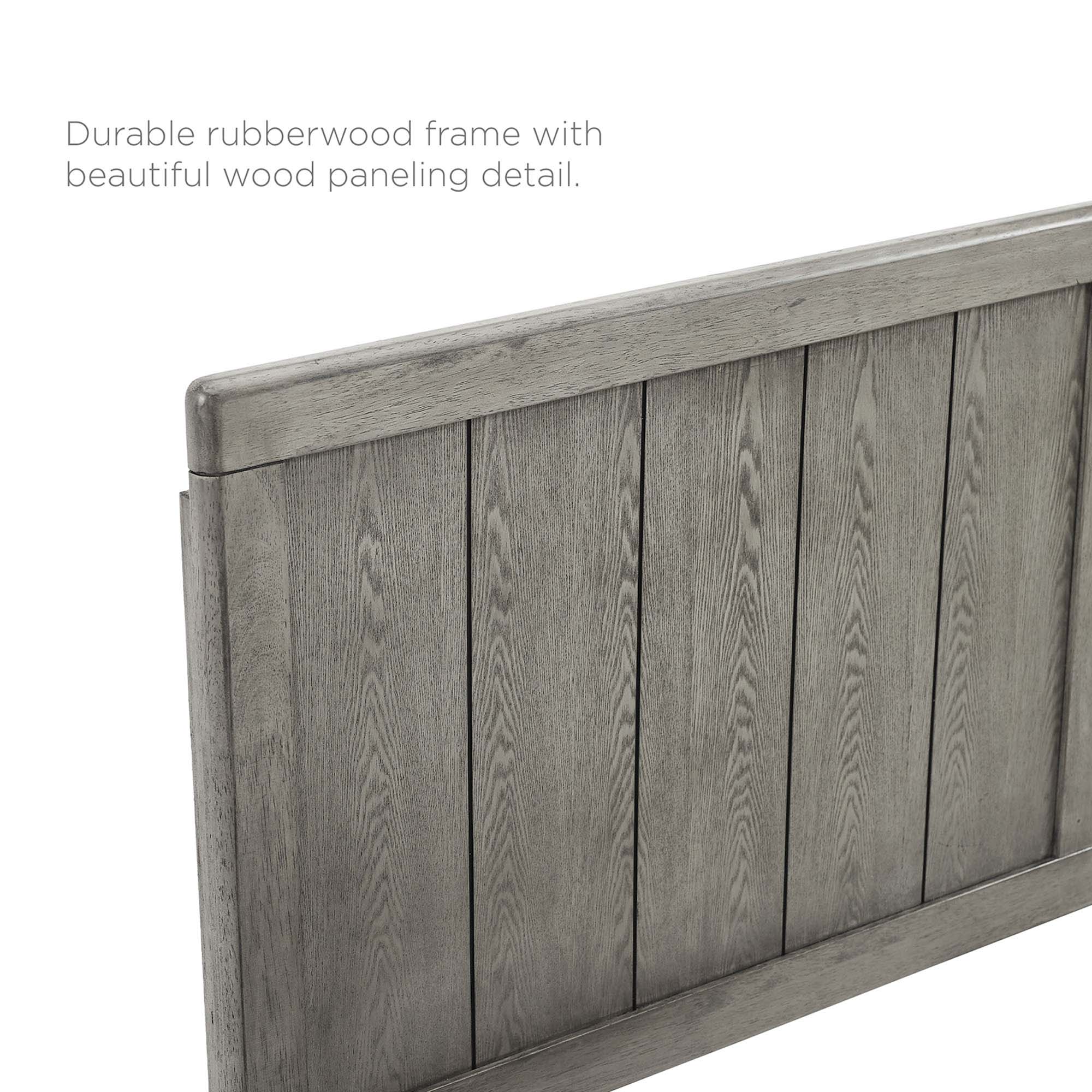 Alana Wood Platform Bed With Angular Frame view 3