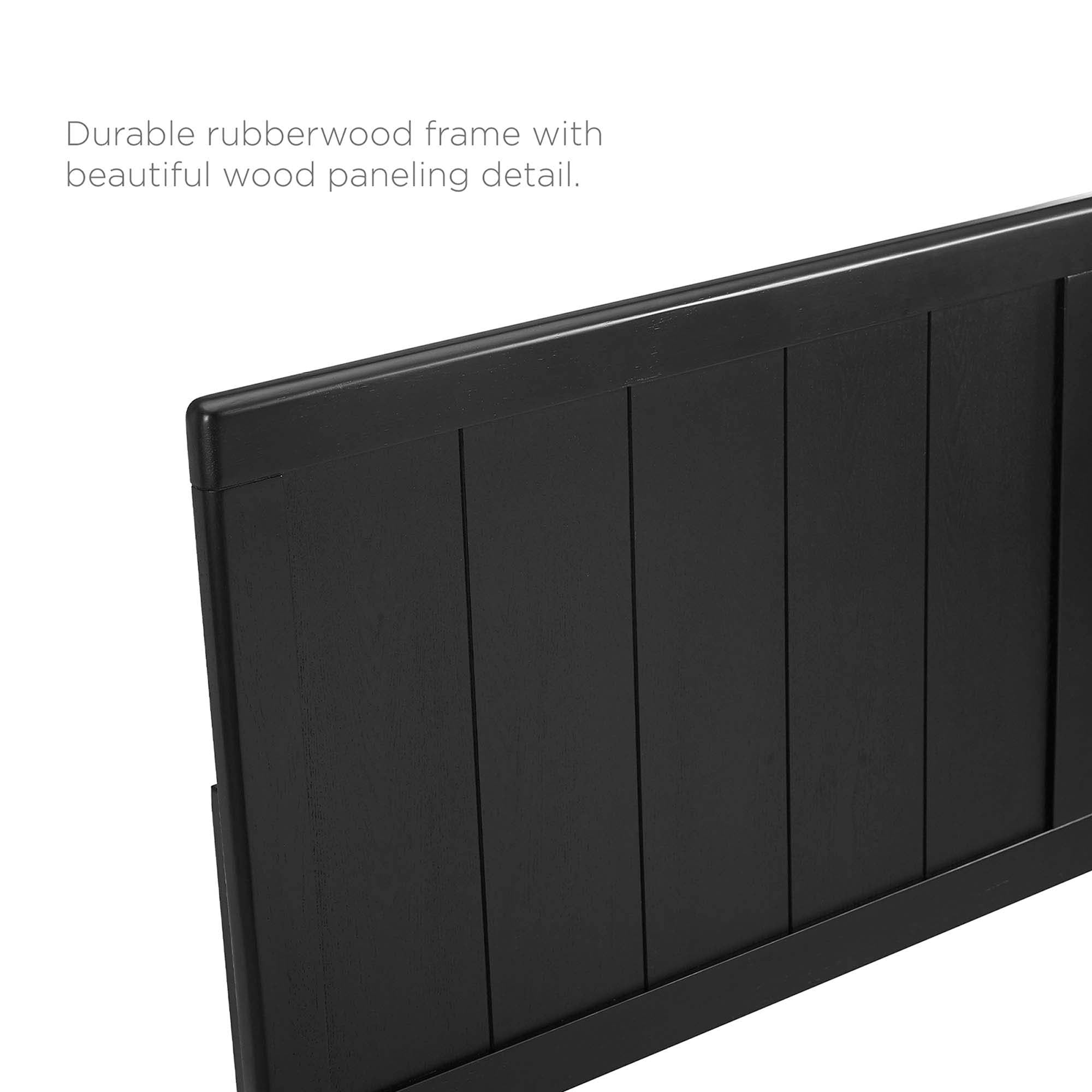 Alana Wood Platform Bed With Splayed Legs view 3