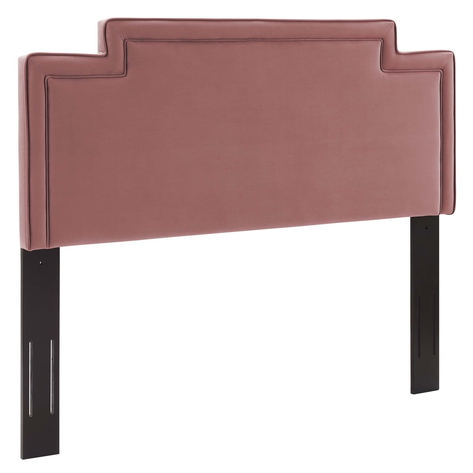 Liva Performance Velvet Bed With Black Wood Legs - Image 9
