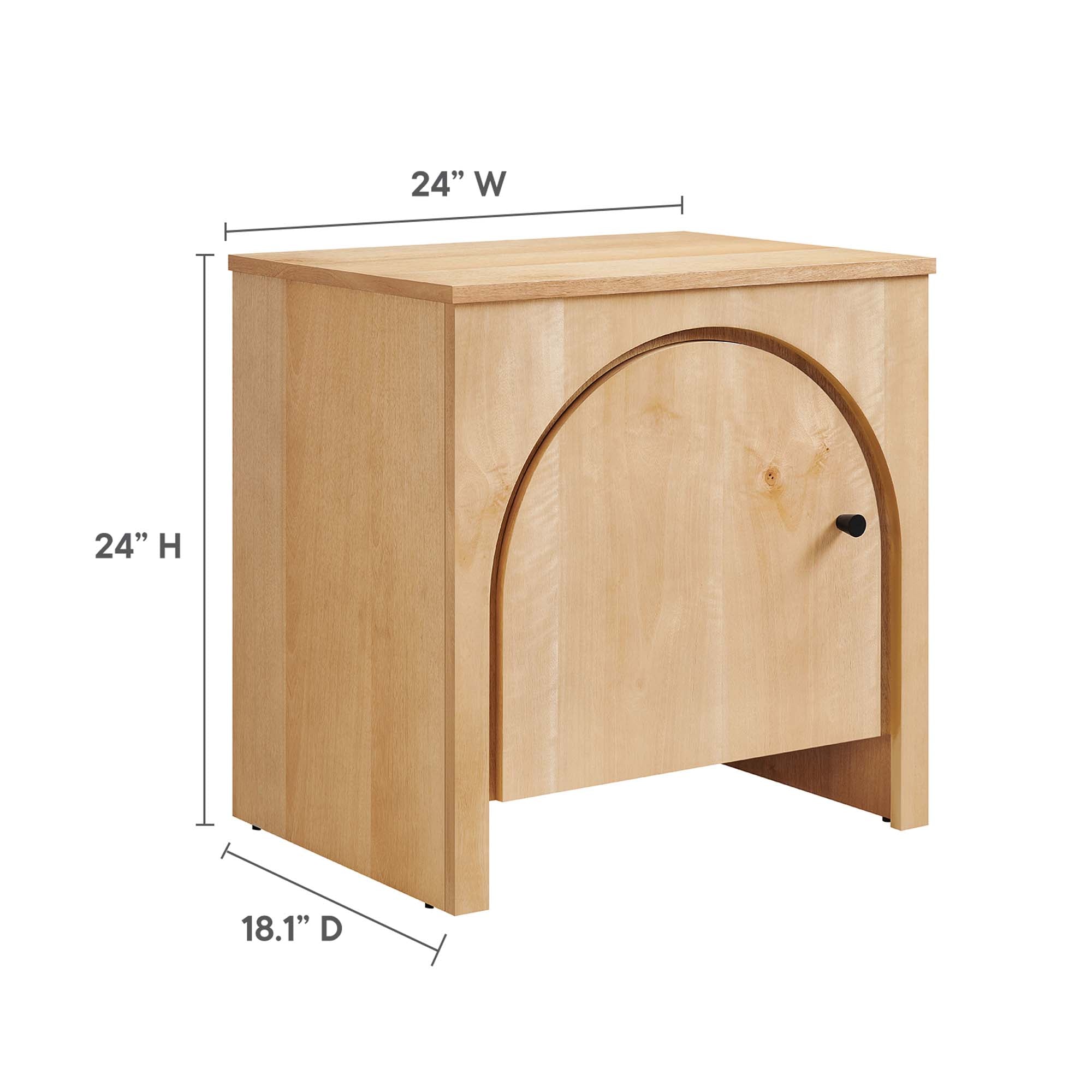 Appia Arched Door Nightstand view 5