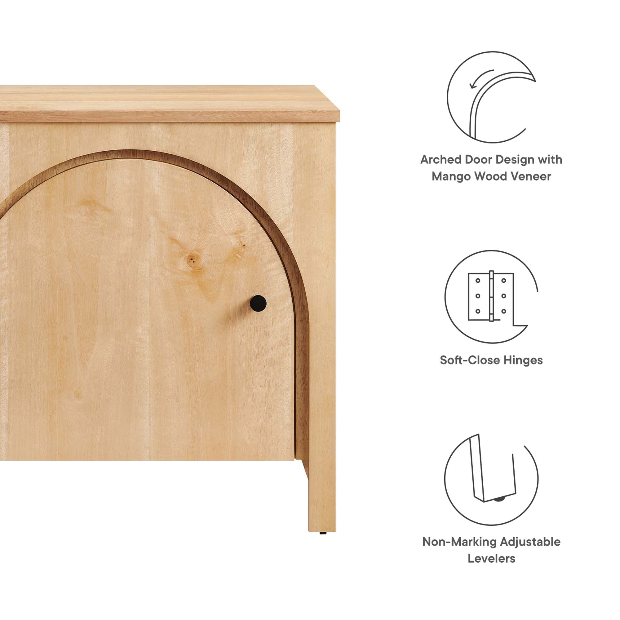 Appia Arched Door Nightstand view 4