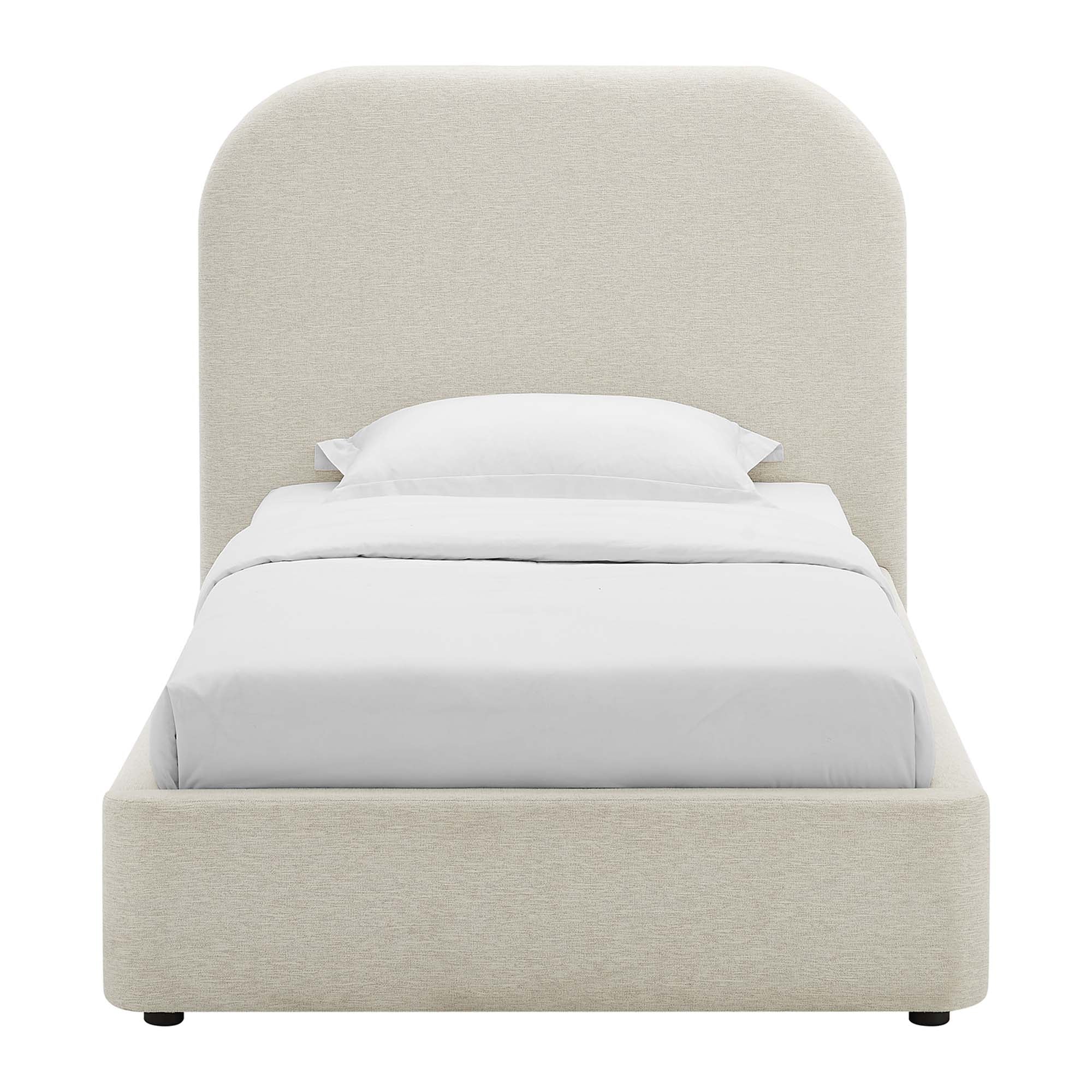 Keynote Upholstered Fabric Curved Platform Bed view 8