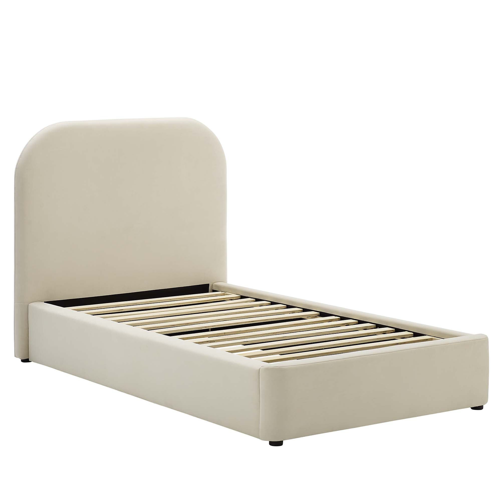 Keynote Performance Velvet Curved Platform Bed view 6