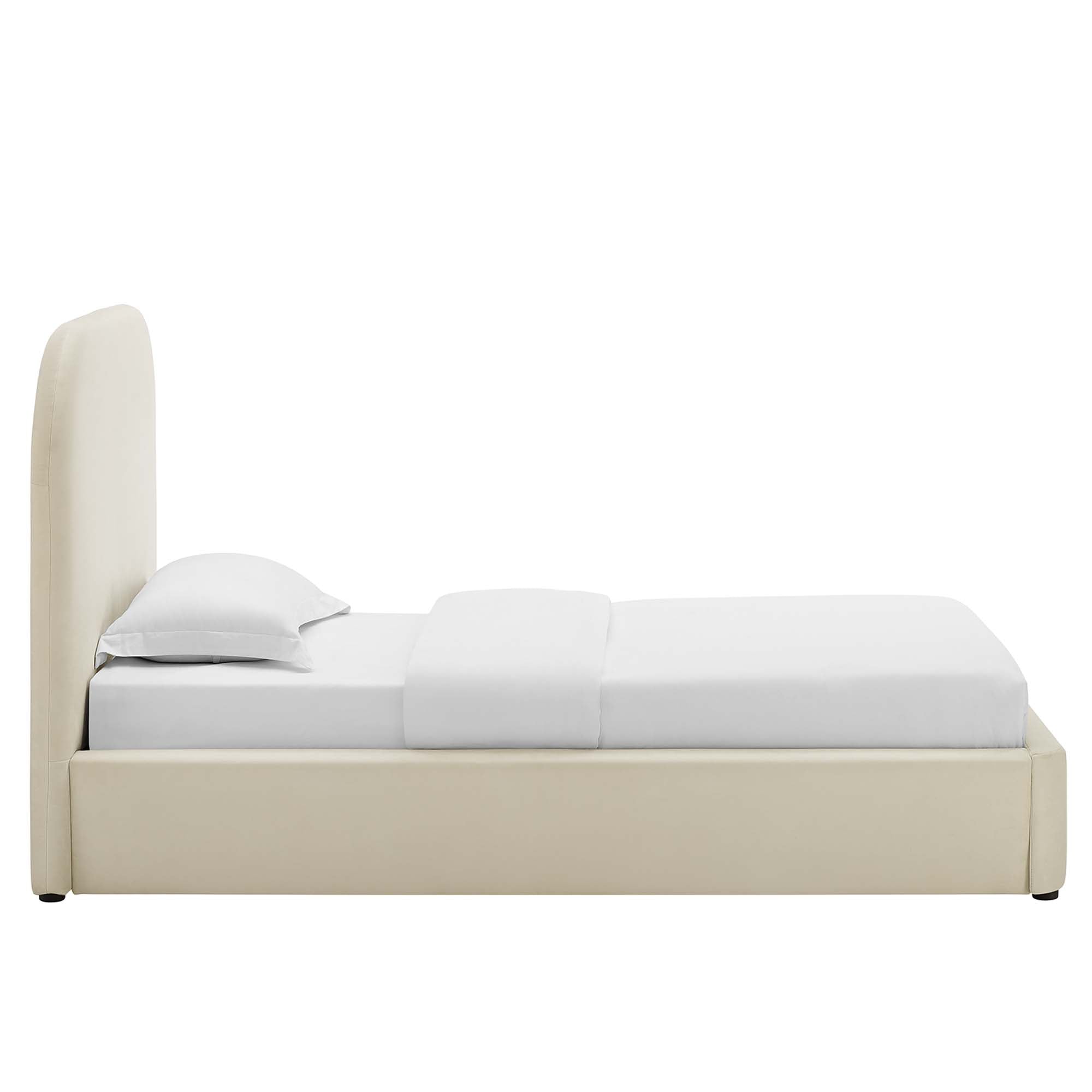 Keynote Performance Velvet Curved Platform Bed view 7