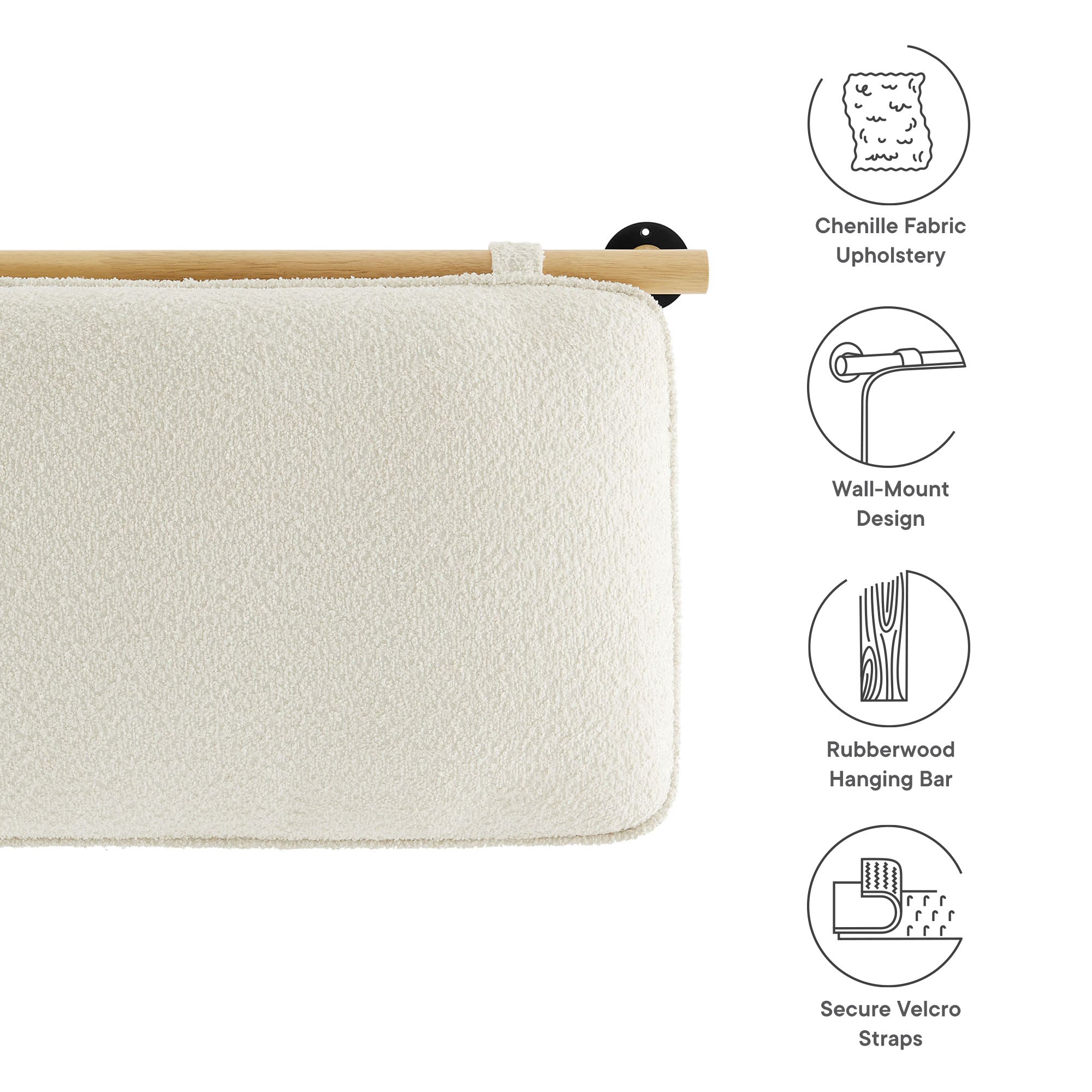 Anela Wall-Mounted Upholstered Headboard view 3