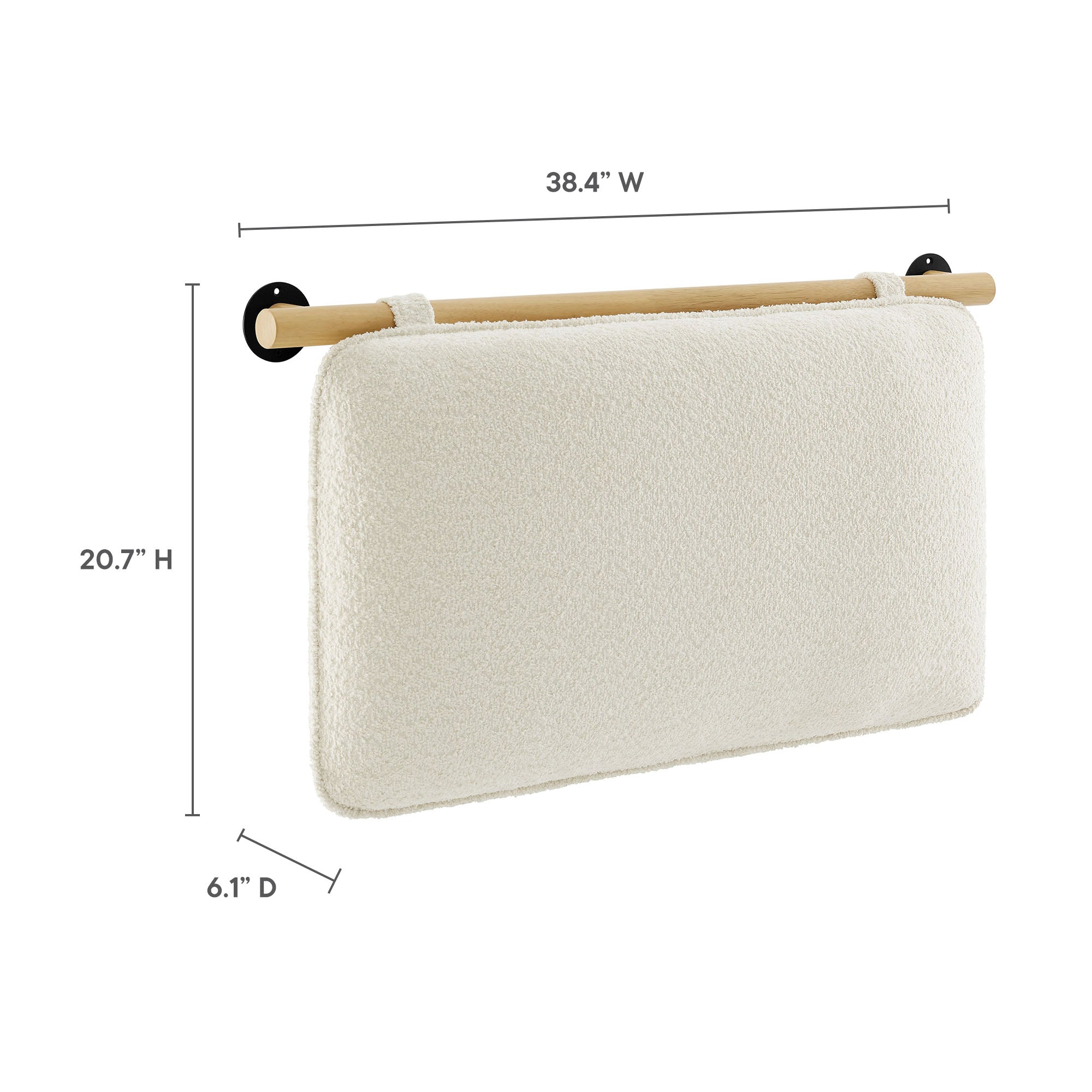 Anela Wall-Mounted Upholstered Headboard view 4