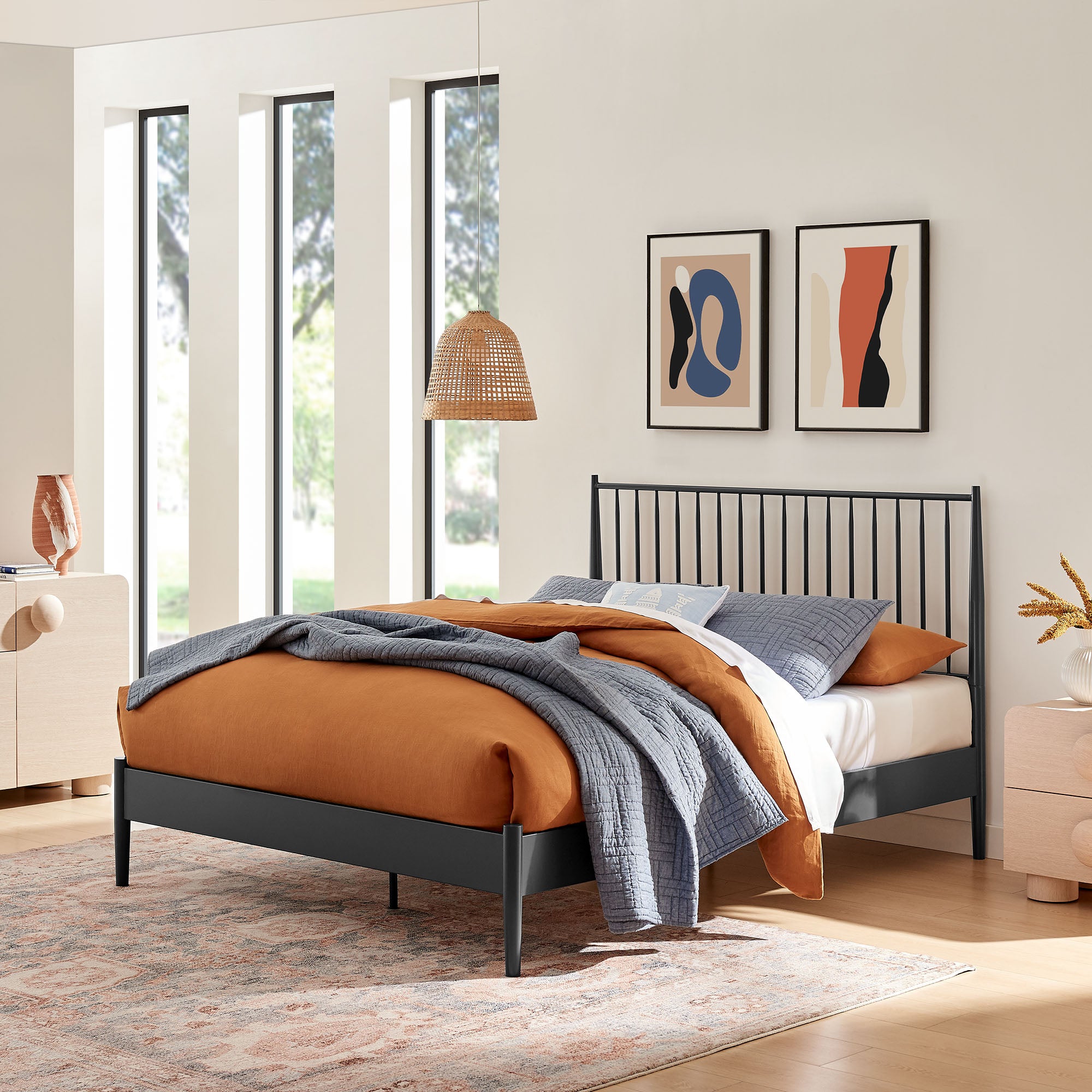 Adair Metal Spindle Platform Bed view 2