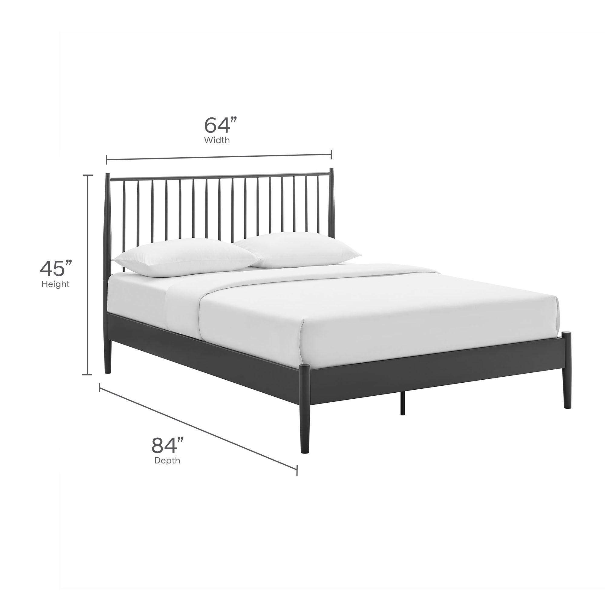 Adair Metal Spindle Platform Bed view 5
