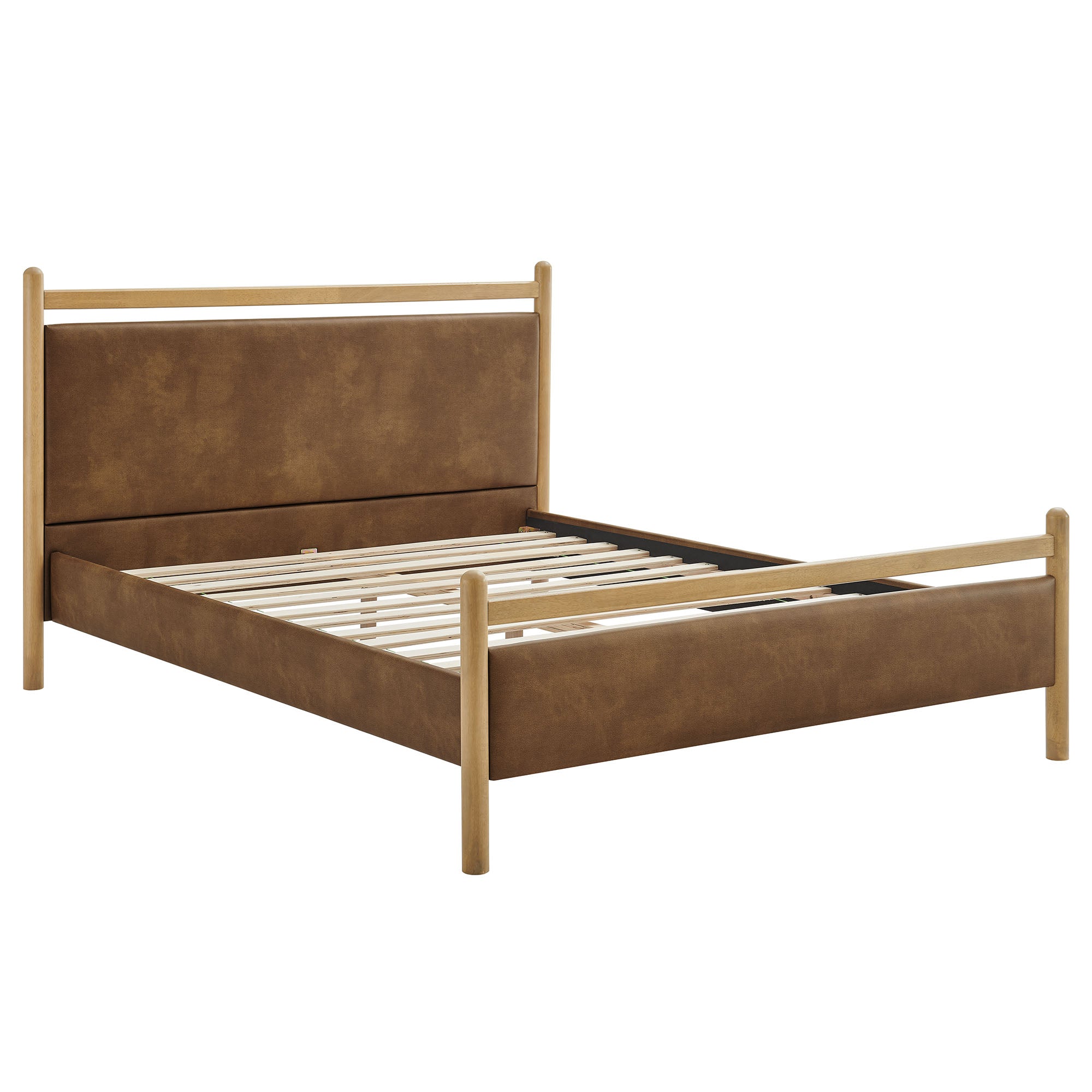 Ginny Vegan Leather Platform Bed Frame view 1