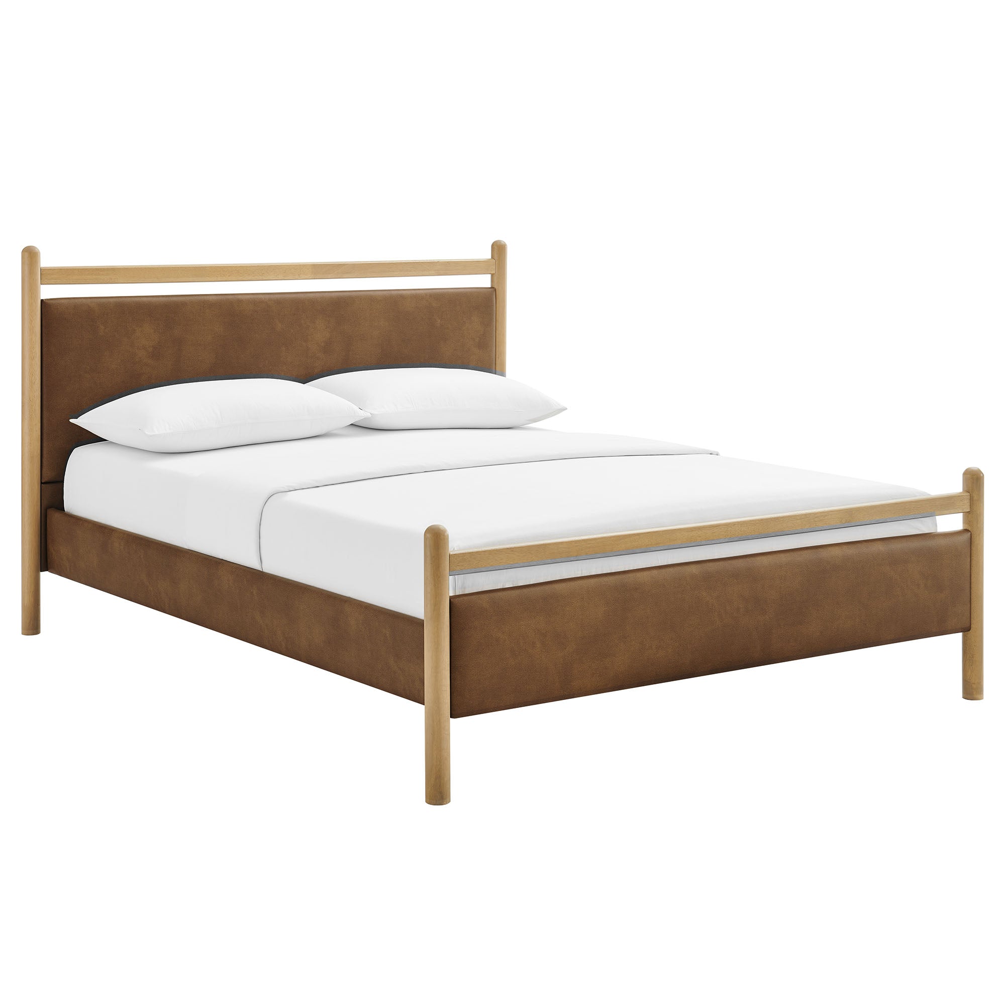 Ginny Vegan Leather Platform Bed Frame view 3