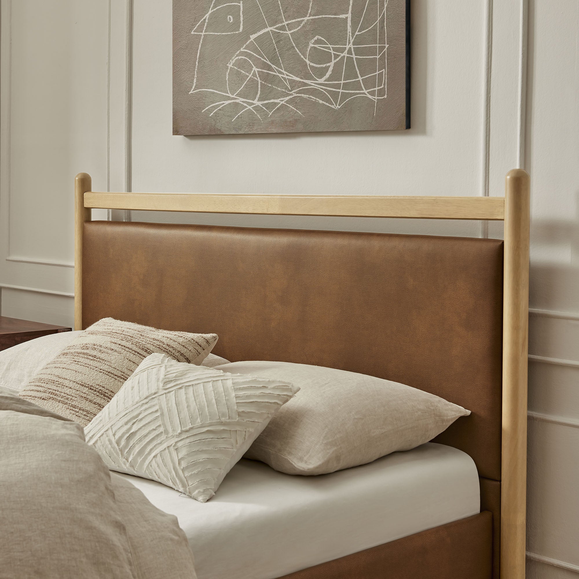 Ginny Vegan Leather Platform Bed Frame view 6