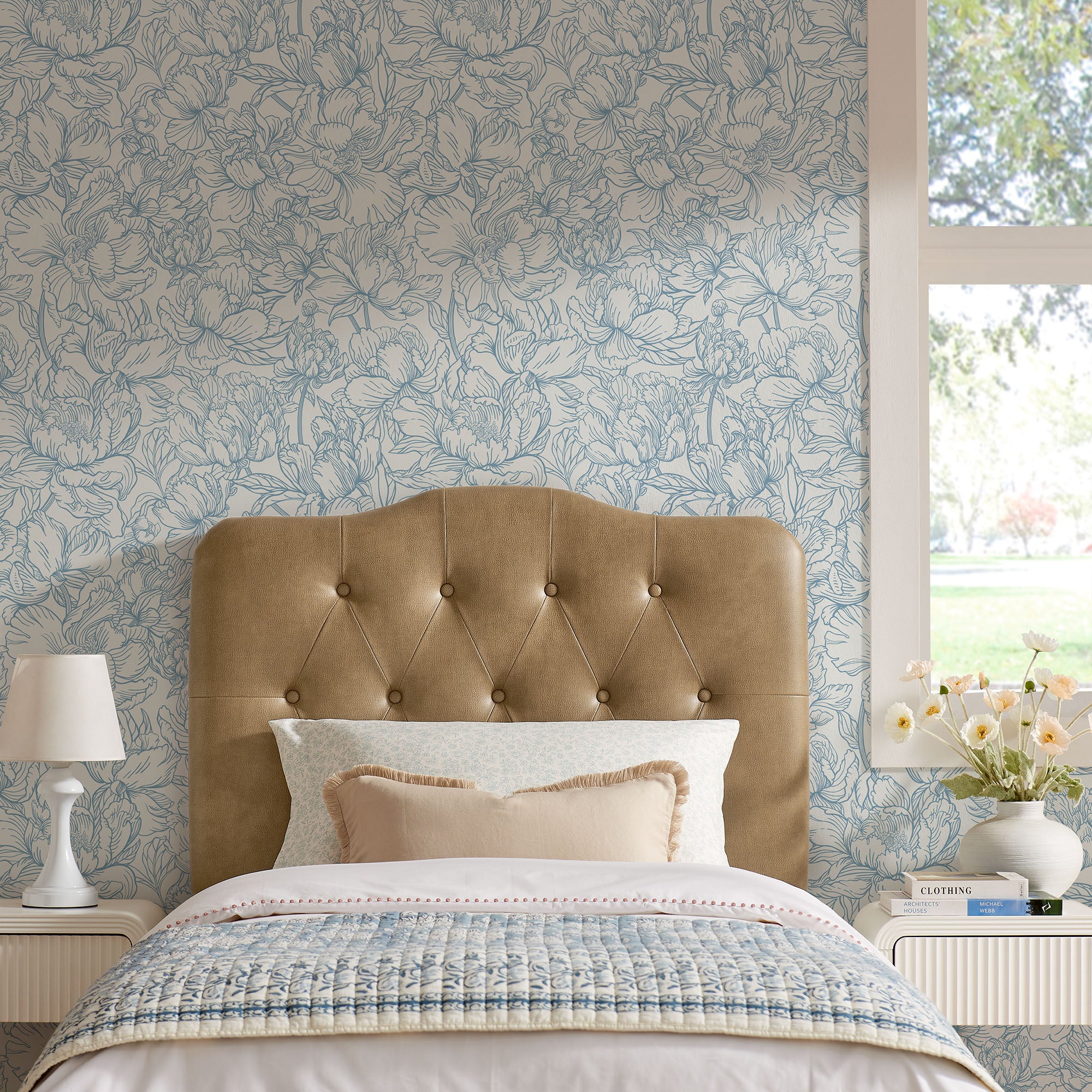 Annabel Faux Leather Queen Headboard view 7