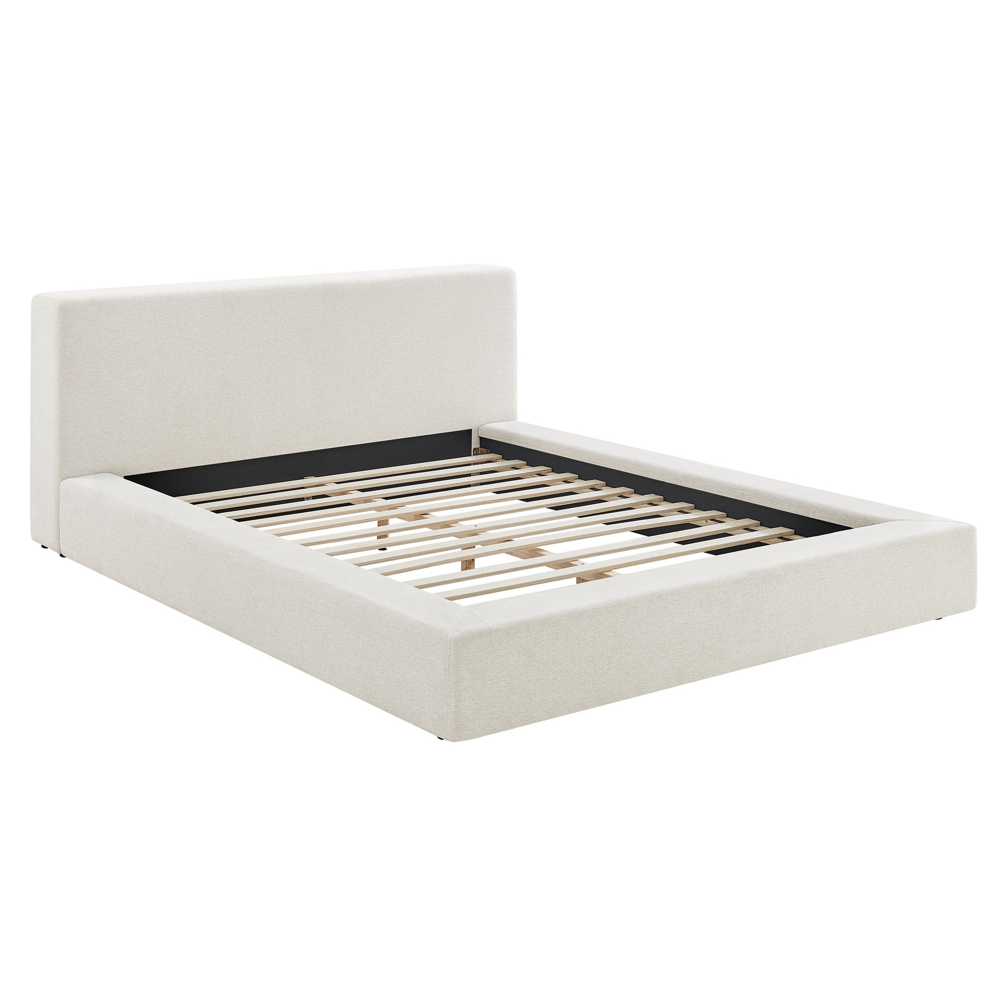 Luma Chenille Upholstered Platform Bed Frame view 1