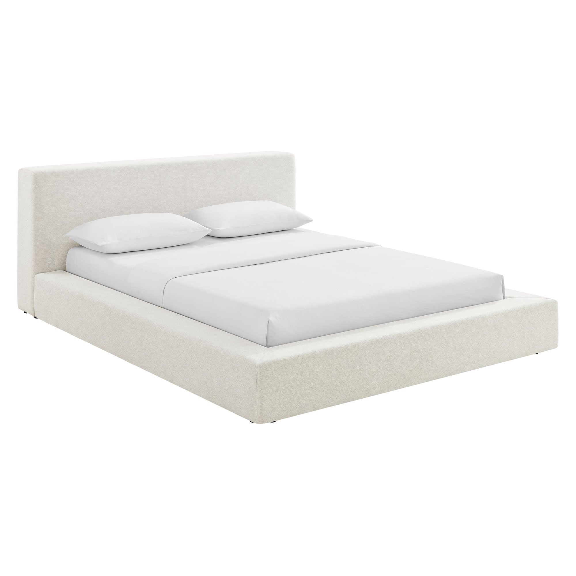 Luma Chenille Upholstered Platform Bed Frame view 3