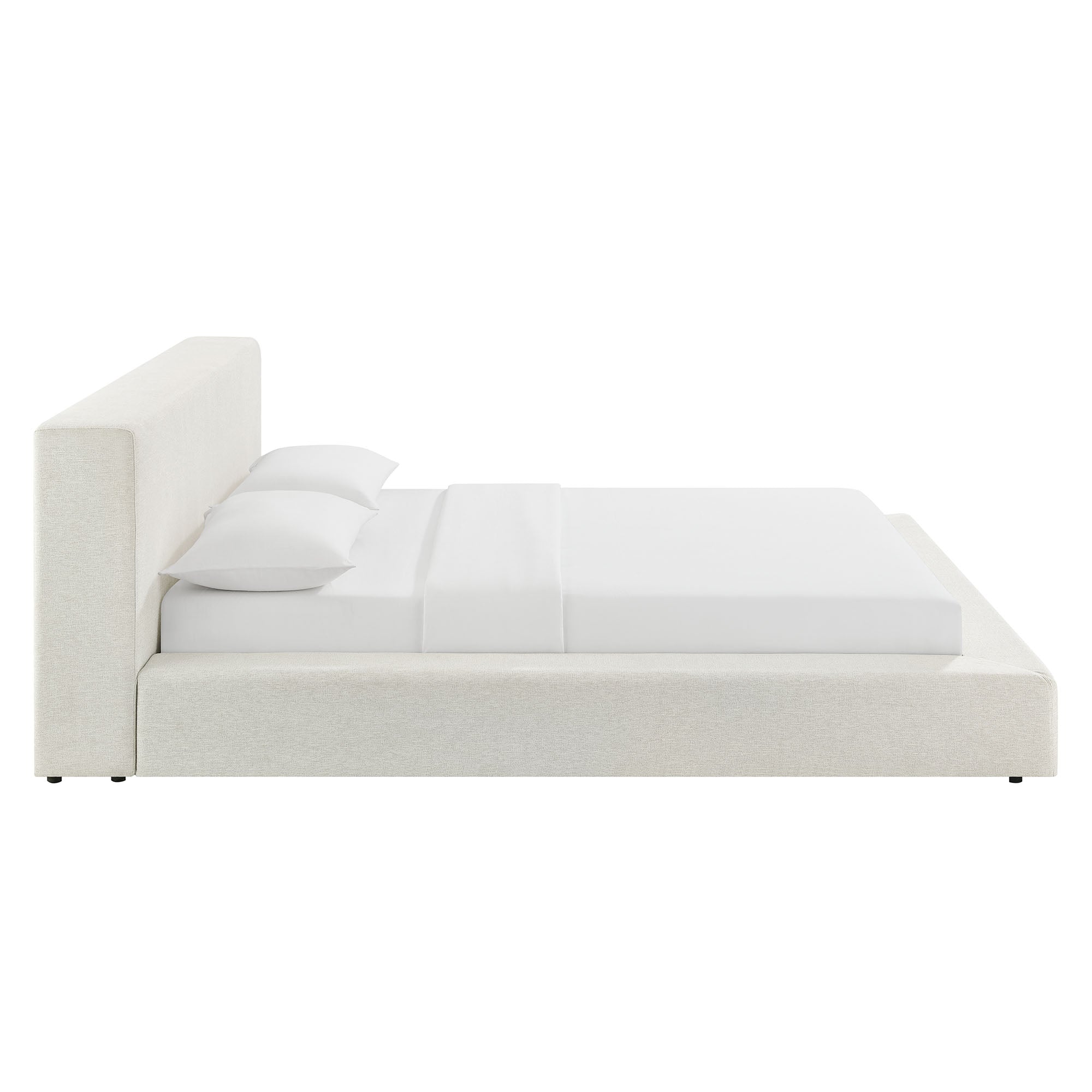 Luma Chenille Upholstered Platform Bed Frame view 8