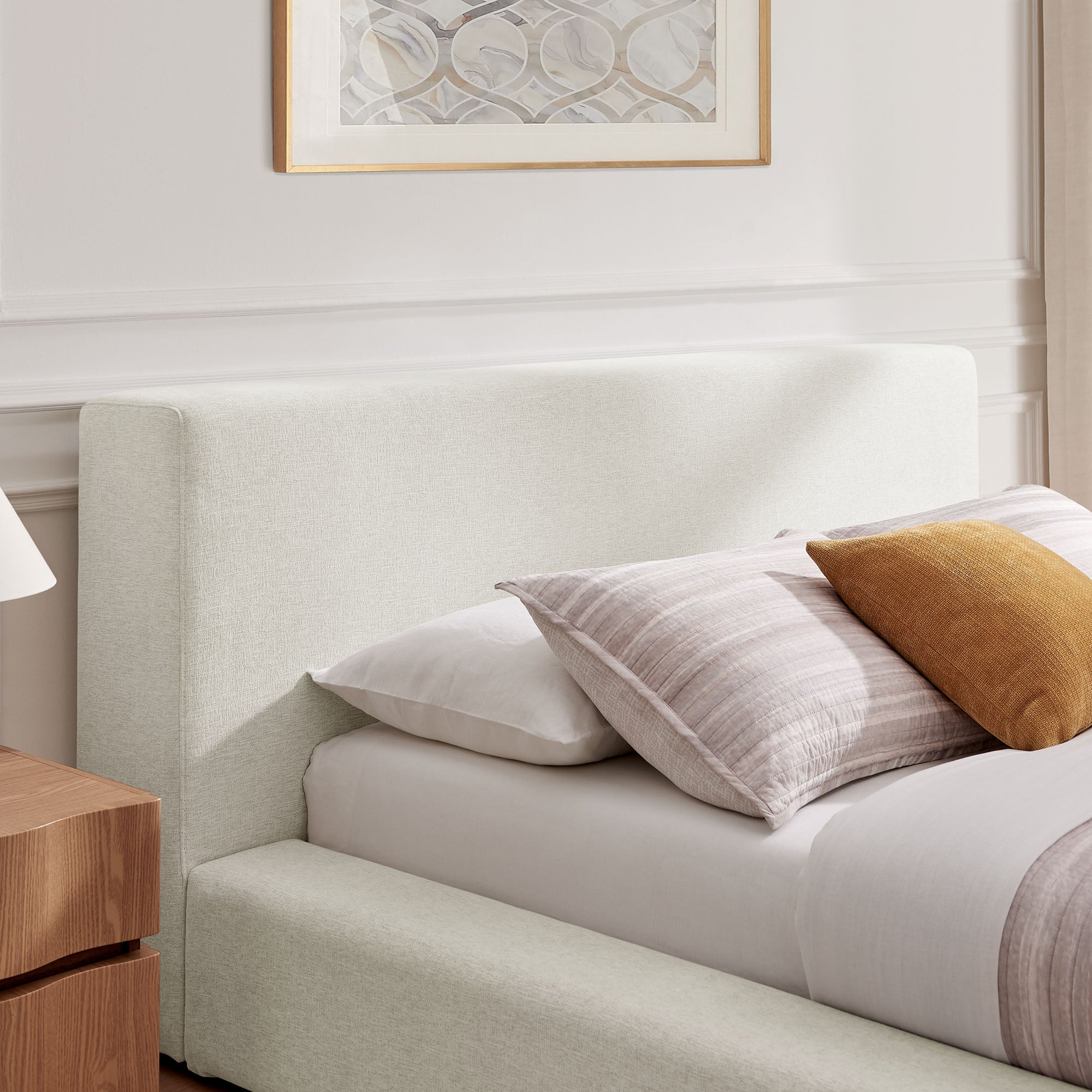 Luma Chenille Upholstered Platform Bed Frame view 7