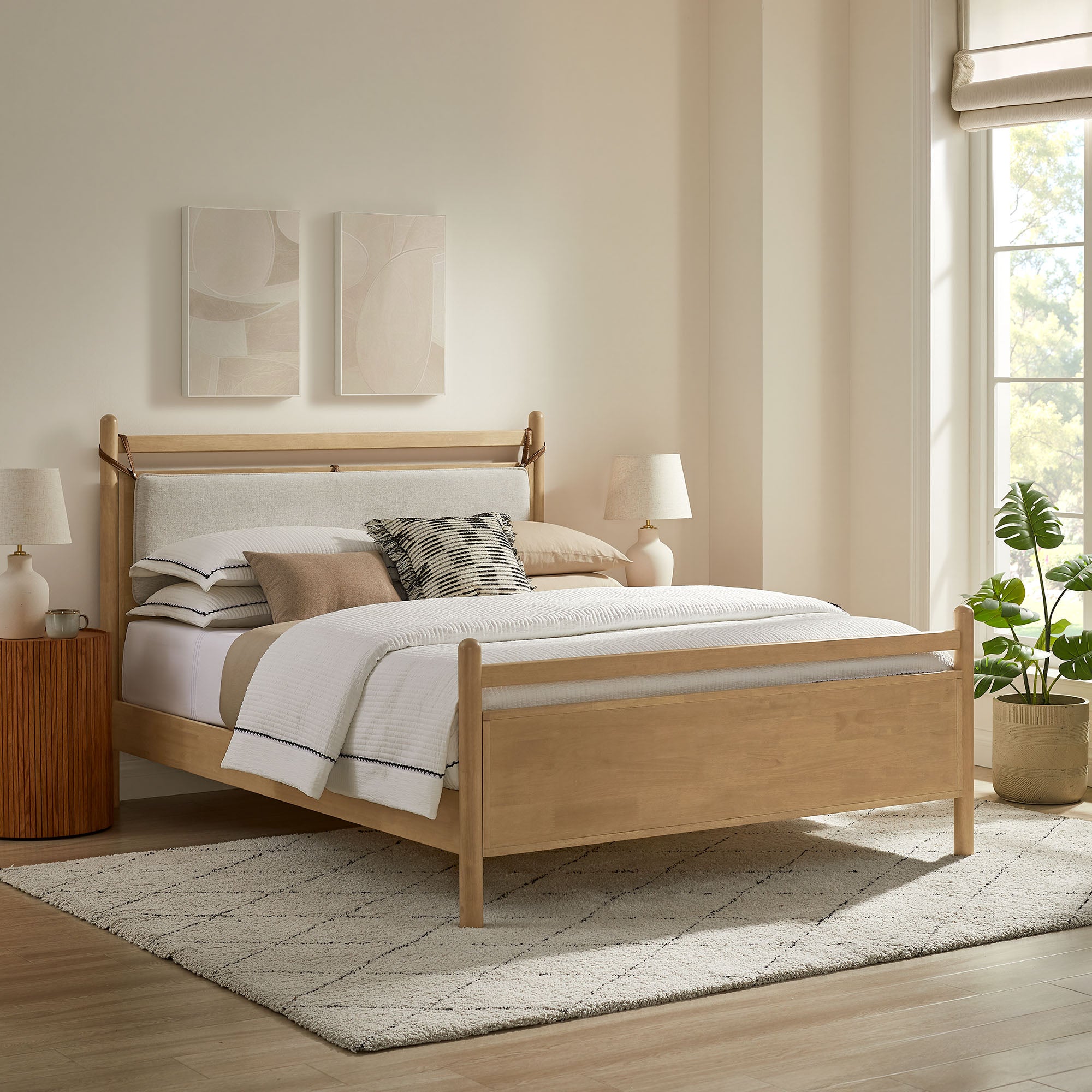 Leni Wood Platform Bed Frame view 2