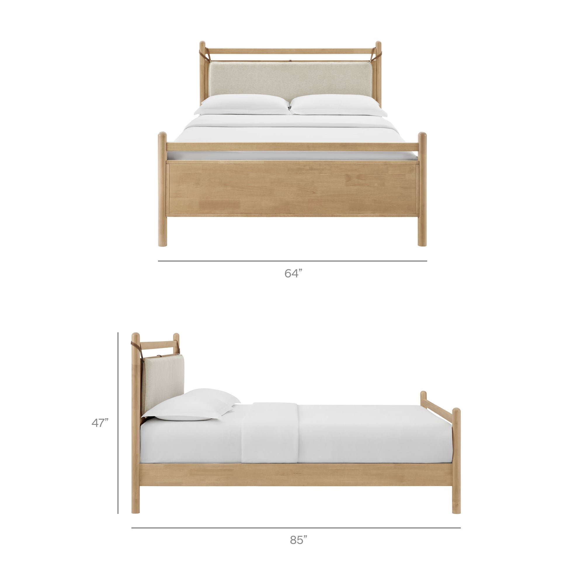 Leni Wood Platform Bed Frame view 4