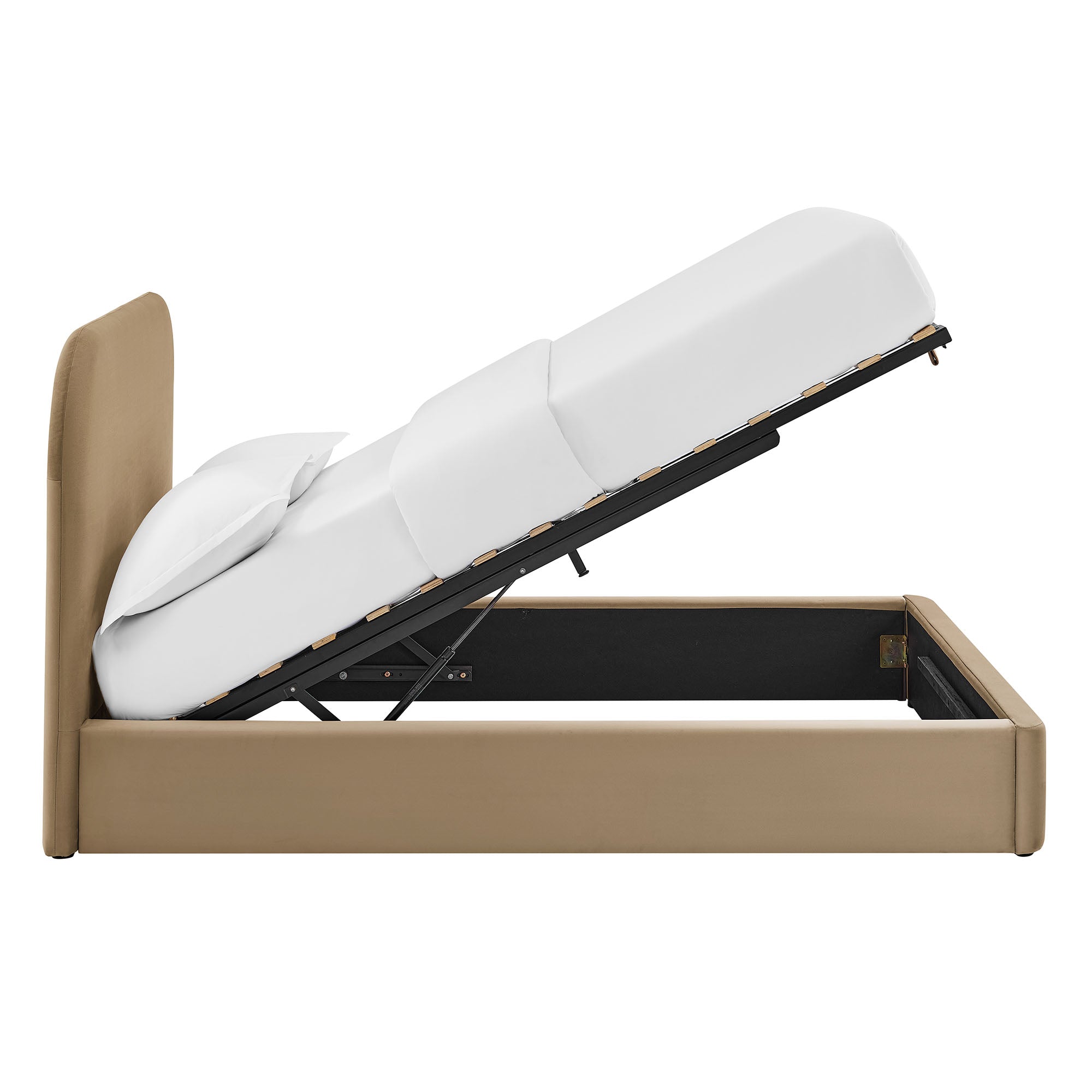 Keynote Performance Velvet Storage Platform Bed Frame view 8