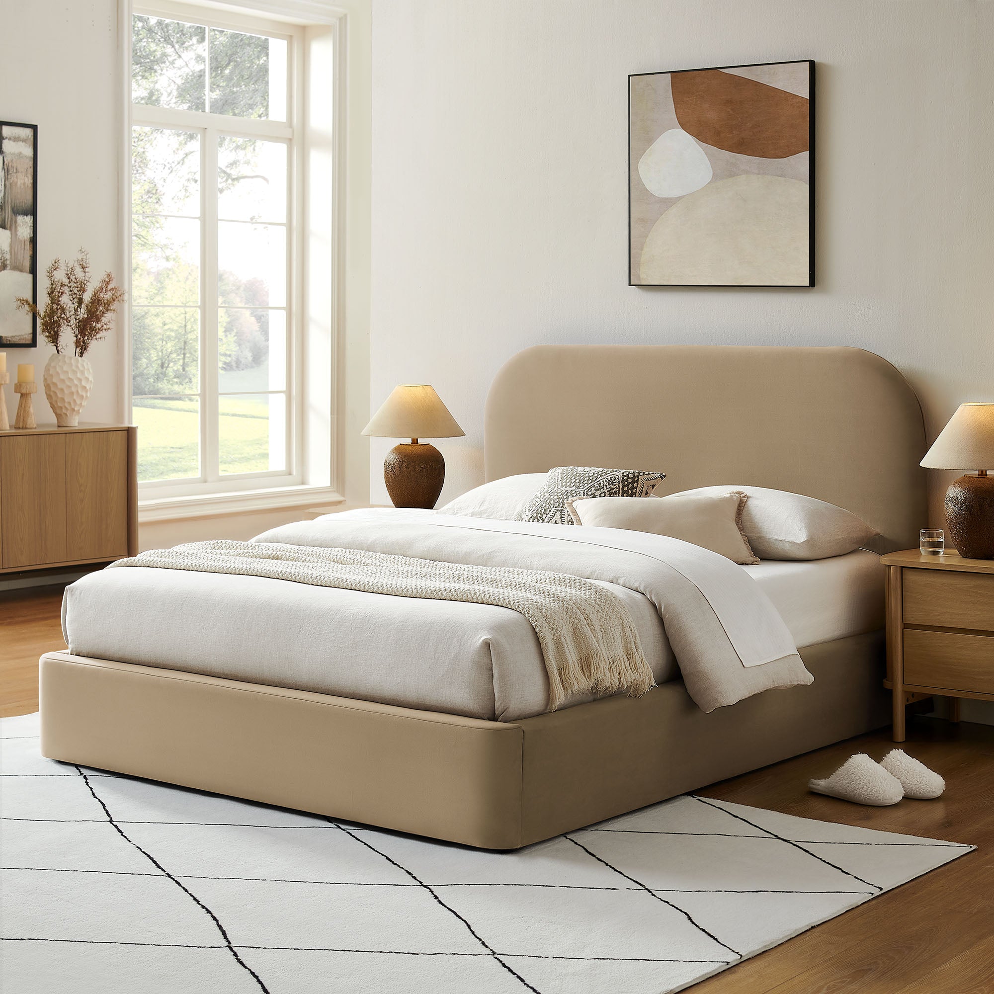 Keynote Performance Velvet Storage Platform Bed Frame view 2