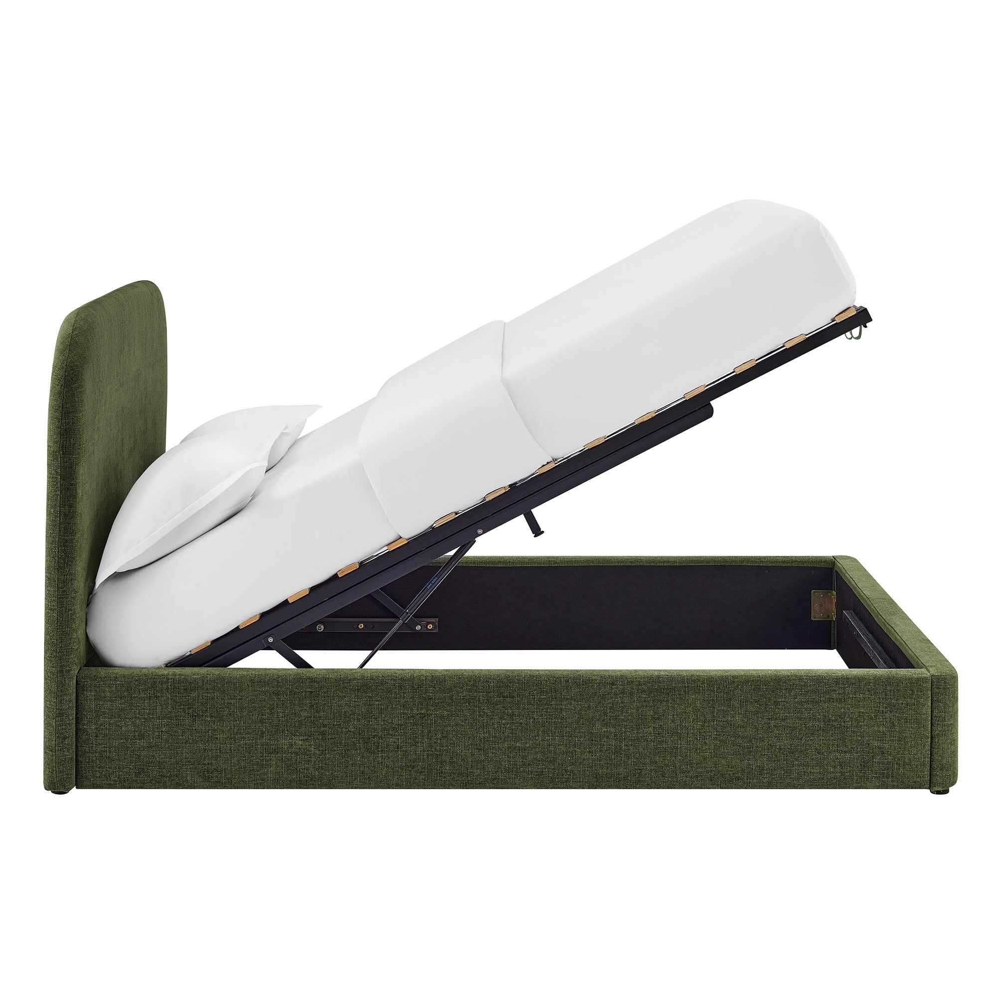 Keynote Fabric Upholstered Storage Platform Bed Frame view 8