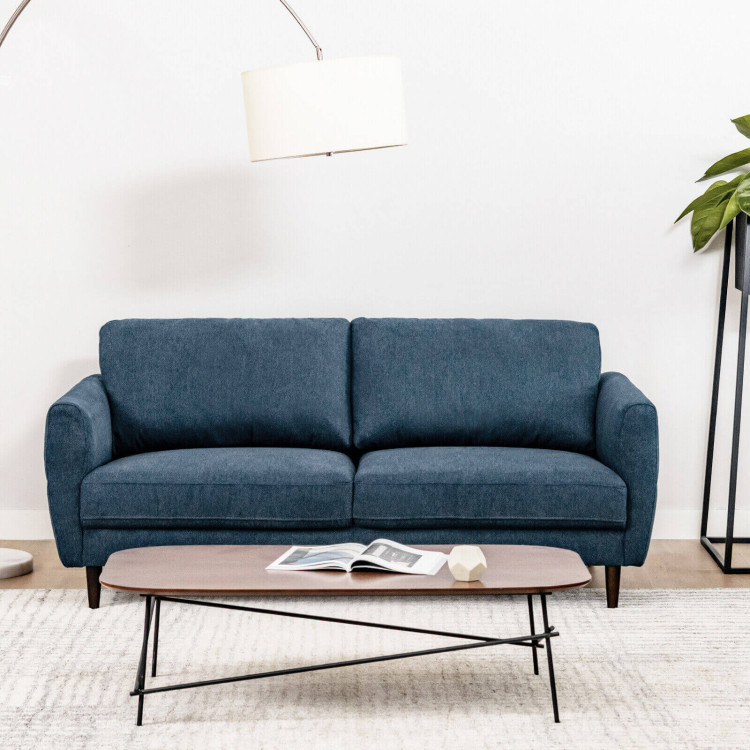72 Inch Small Fabric Loveseat Sofa Couch with Solid Frame view 6
