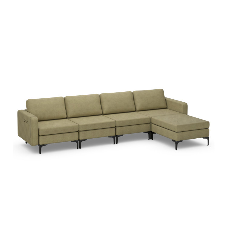 Modern Living Room Set: Modular L-shaped Sectional Sofa view 1