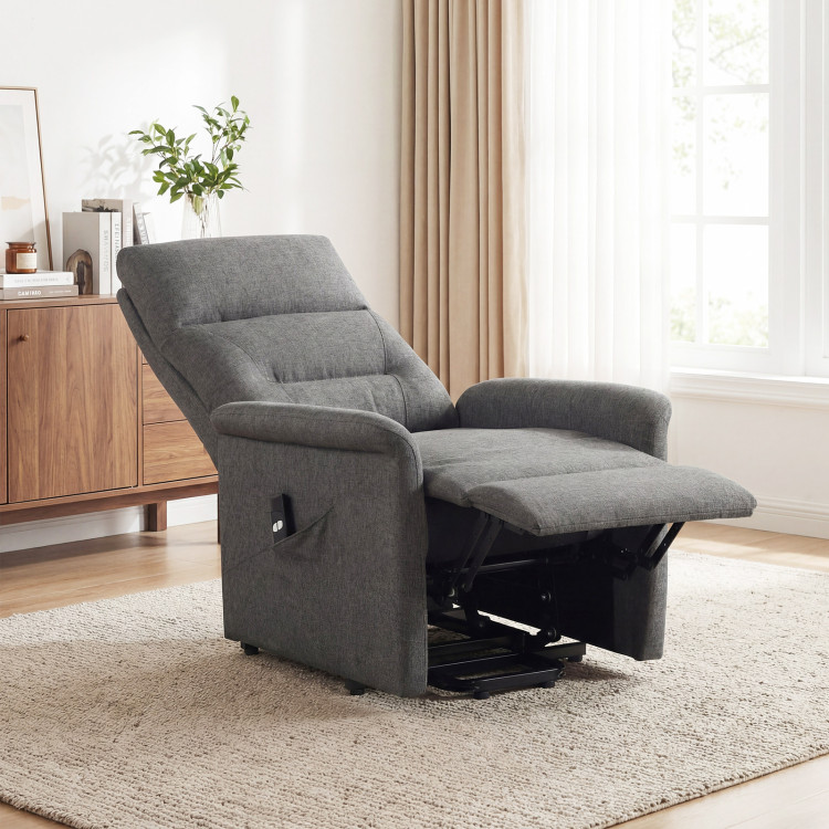 Power Lift Recliner Chair for Elderly with Remote Control and Side Storage Pocket view 5