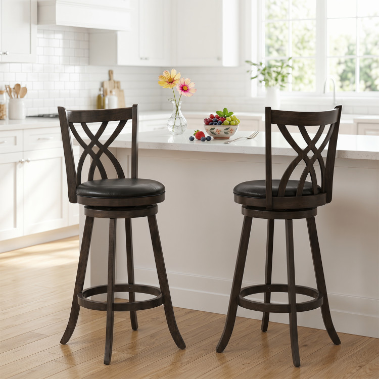 Set of 4 29″ Counter Height Bar Stools with Rubber Wood Frame view 5