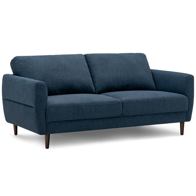 72 Inch Small Fabric Loveseat Sofa Couch with Solid Frame view 1