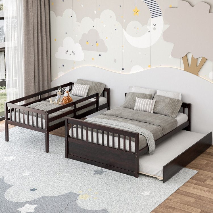 Twin Over Full Convertible Bunk Bed with Twin Trundle view 6